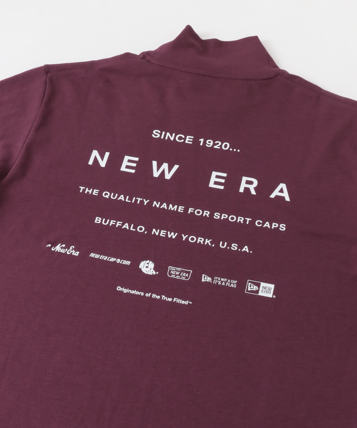 New Era GOLF　ハイカラーロングスリーブパフォーマンスTシャツ バーガンディ M