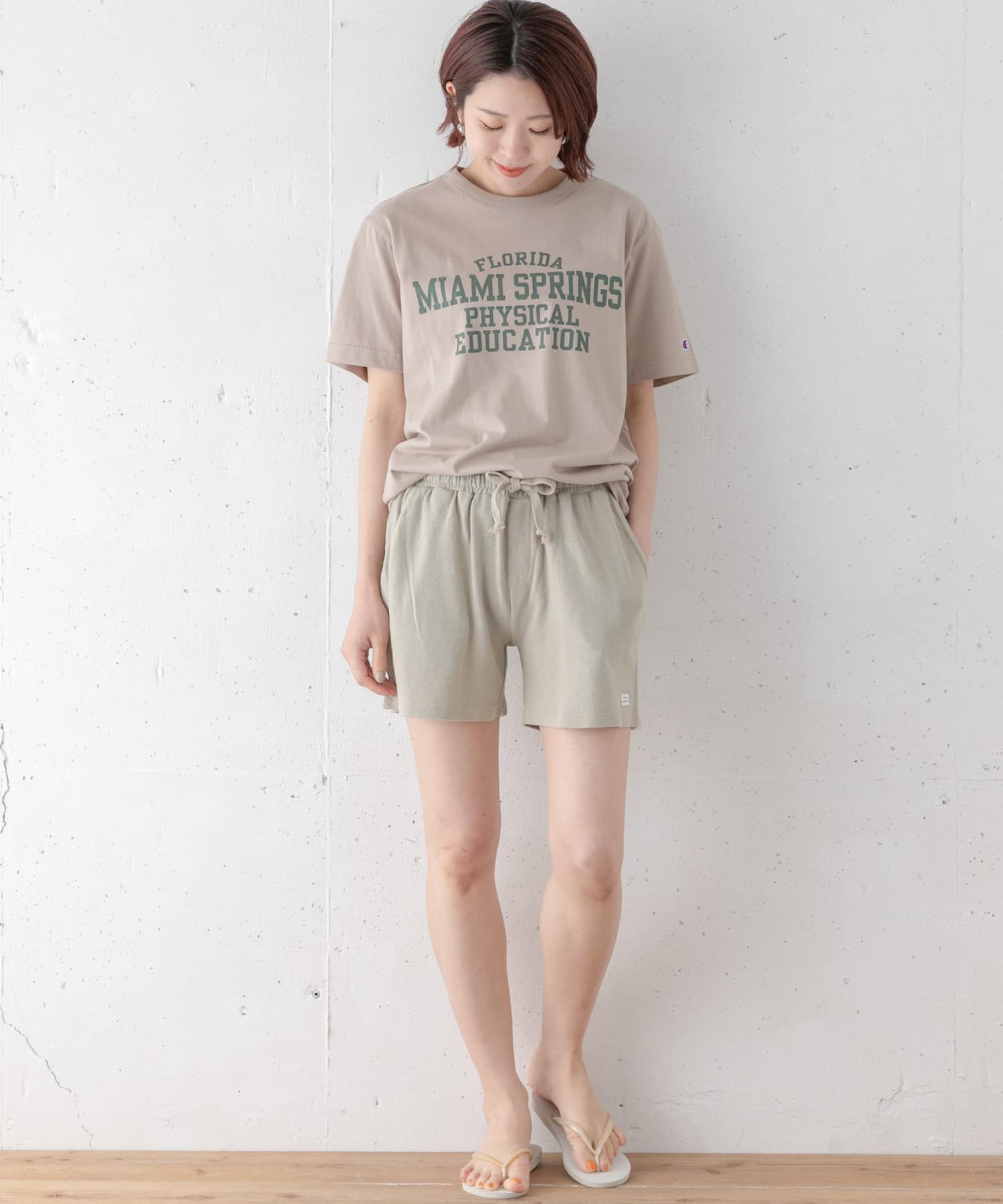 Leona SURF　ヘンプコットンショートパンツ ピスタチオ FREE