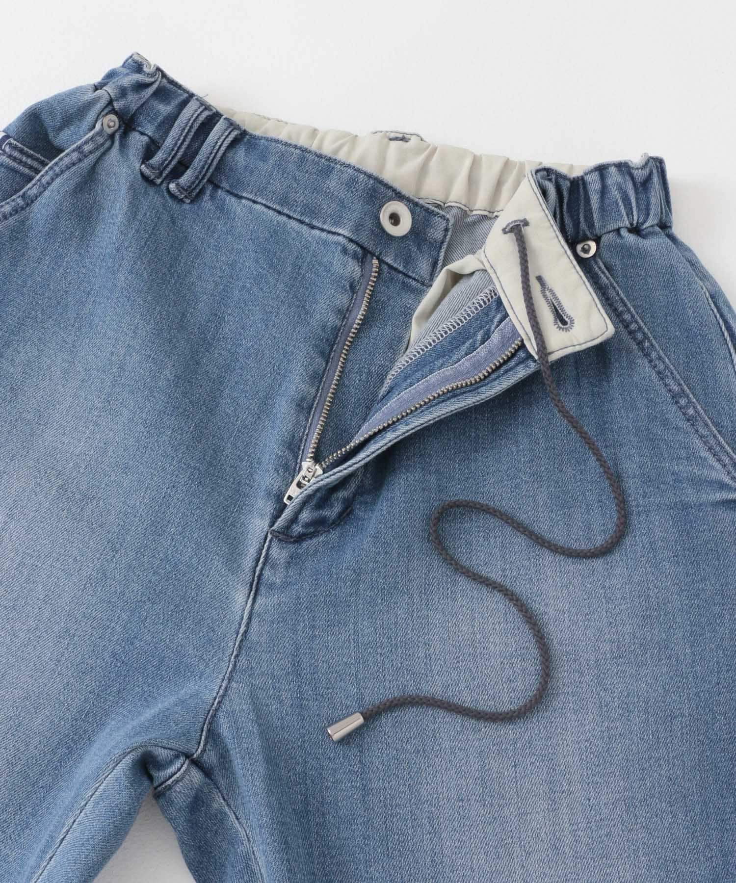 Moname　DENIM RELAX SLIM LIGHTBLUE XS