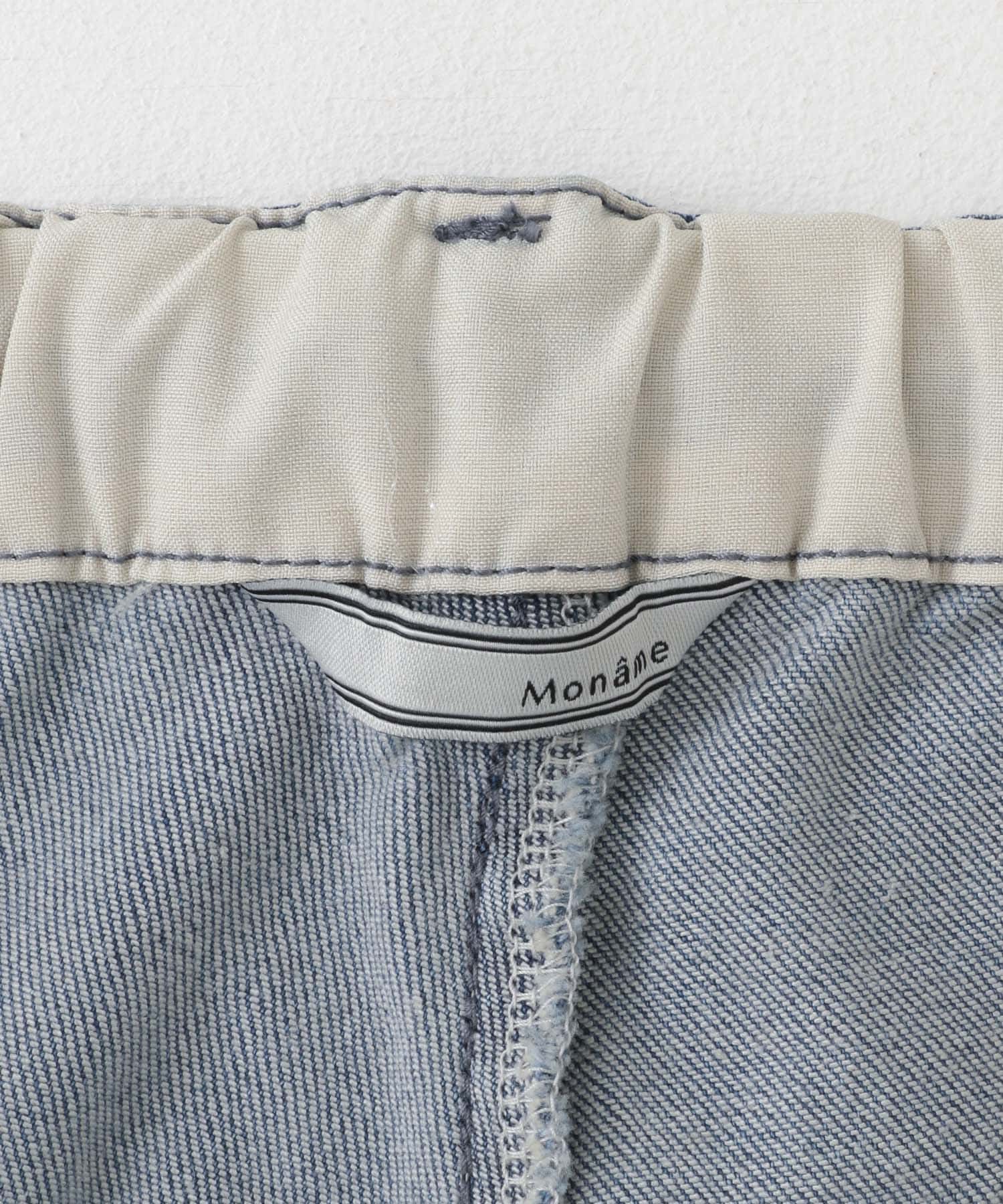 Moname　DENIM RELAX SLIM LIGHTBLUE XS