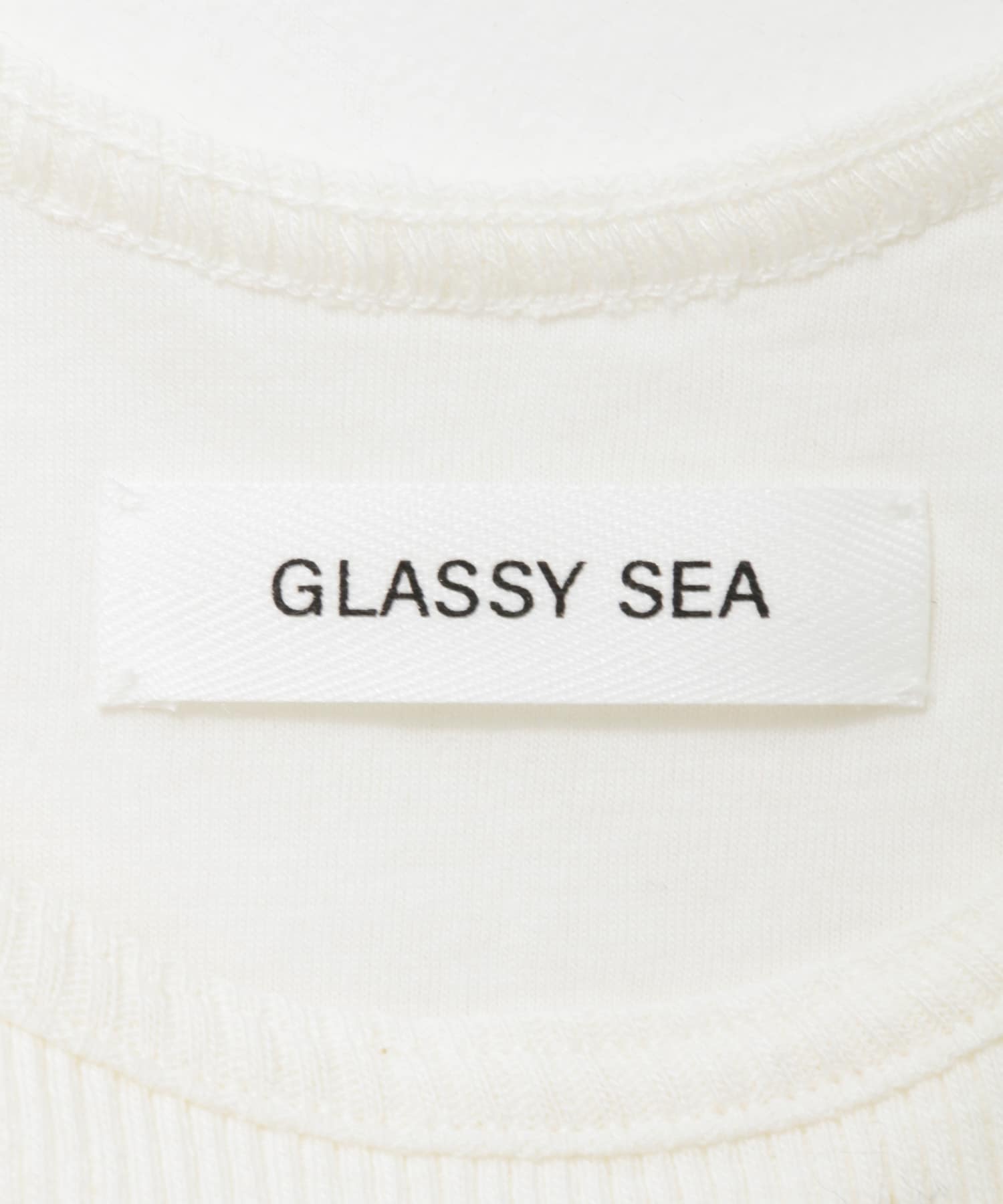 GLASSY SEA　カップイン綿麻タンクトップ off FREE