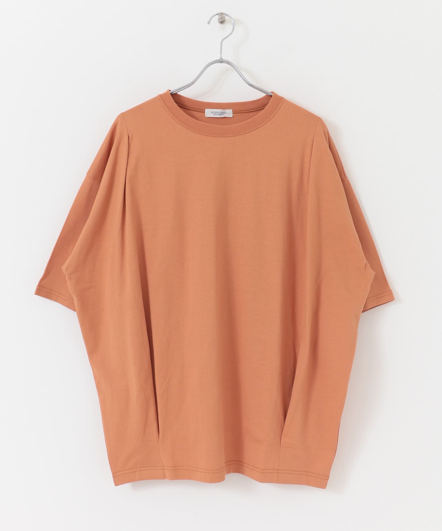 オーバーチュニックTシャツ オレンジ FREE