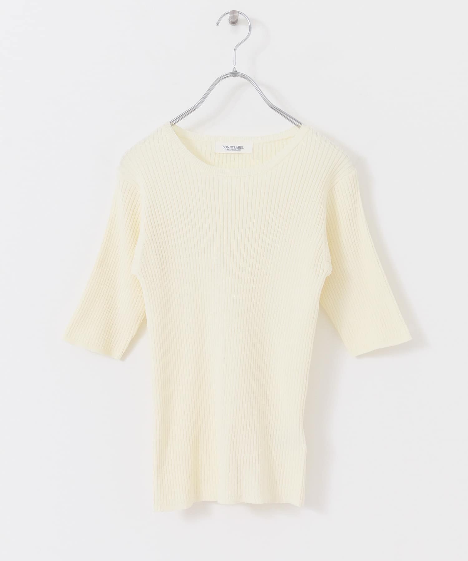 ベーシックリブニットTシャツ オフ FREE