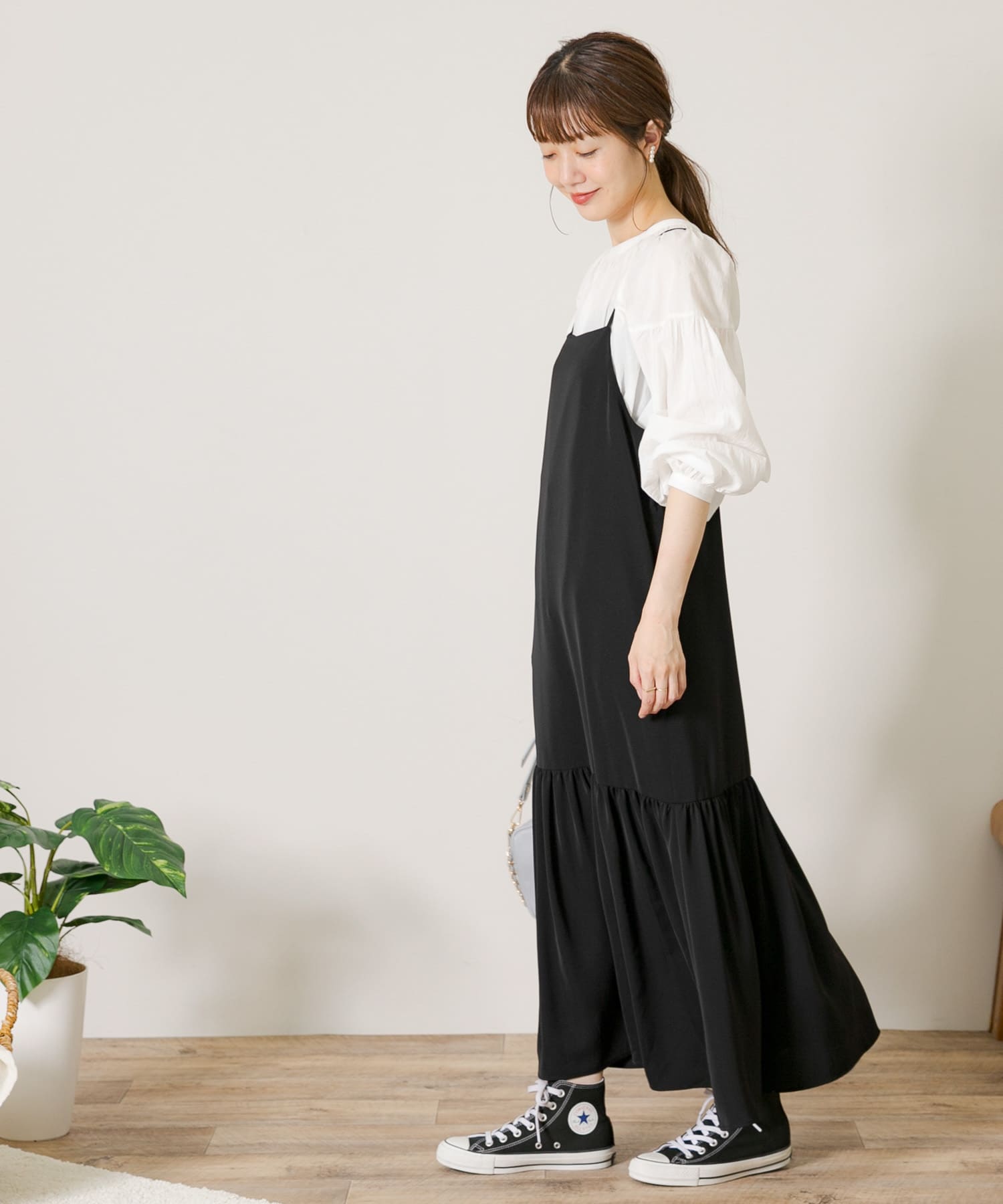 ★みかさん専用★BODYLINE 代理購入 ワンティアードキャミワンピース(FREE ブラウン): ワンピース