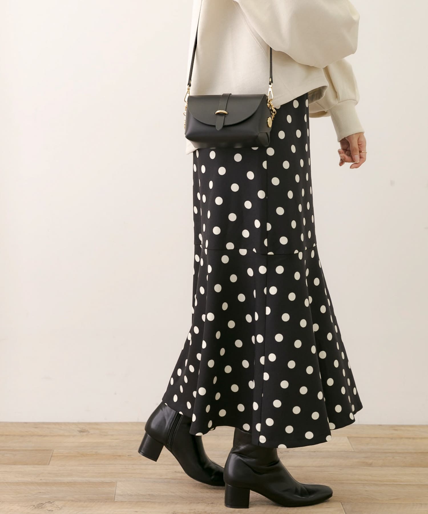 URBAN FORESTポルカドット アートプリント ラップスカート URBAN FORESTポルカドット アートプリント ラップスカート