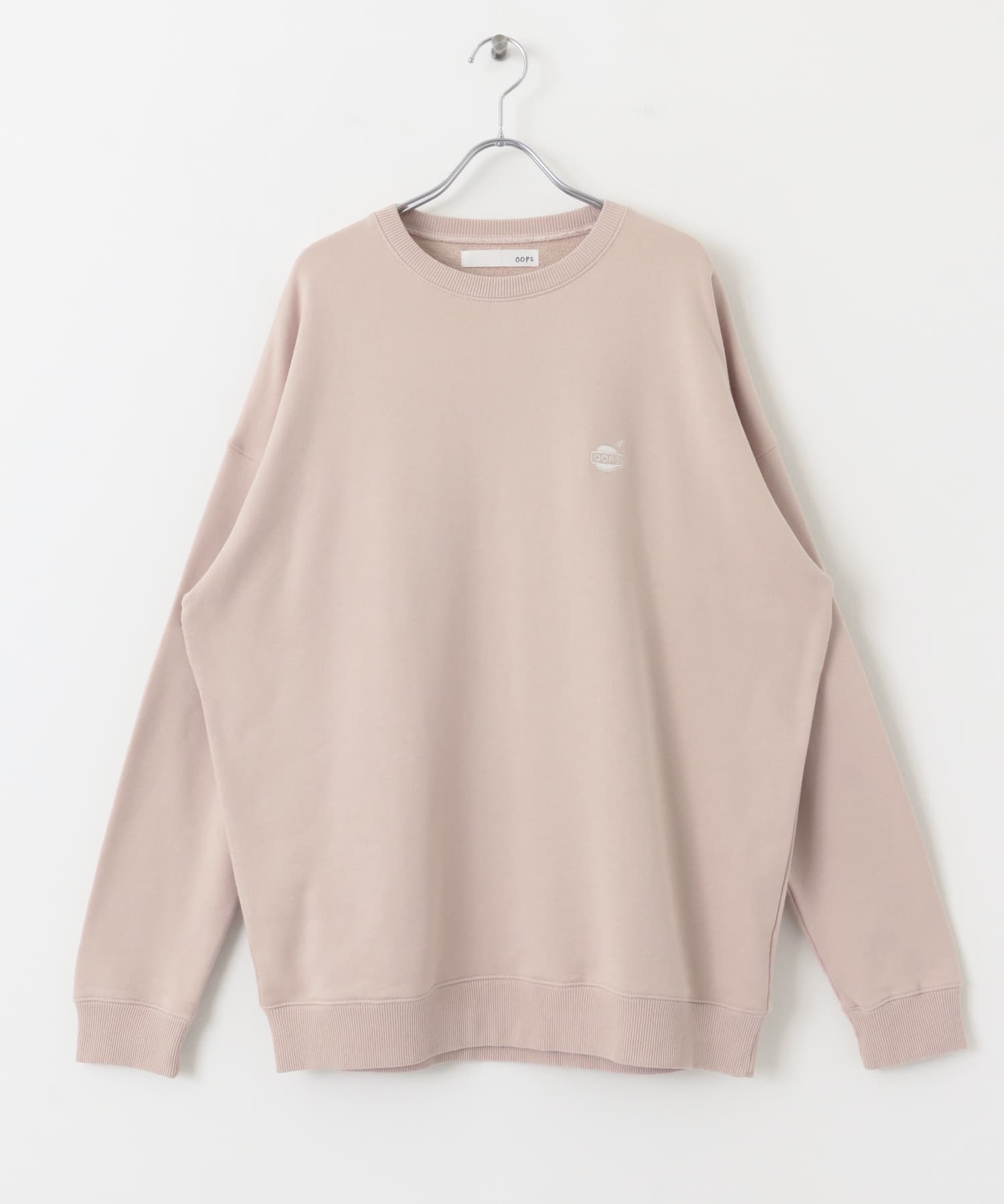 OOPS　ヴィンテージライクスウェットプルオーバー PINK M