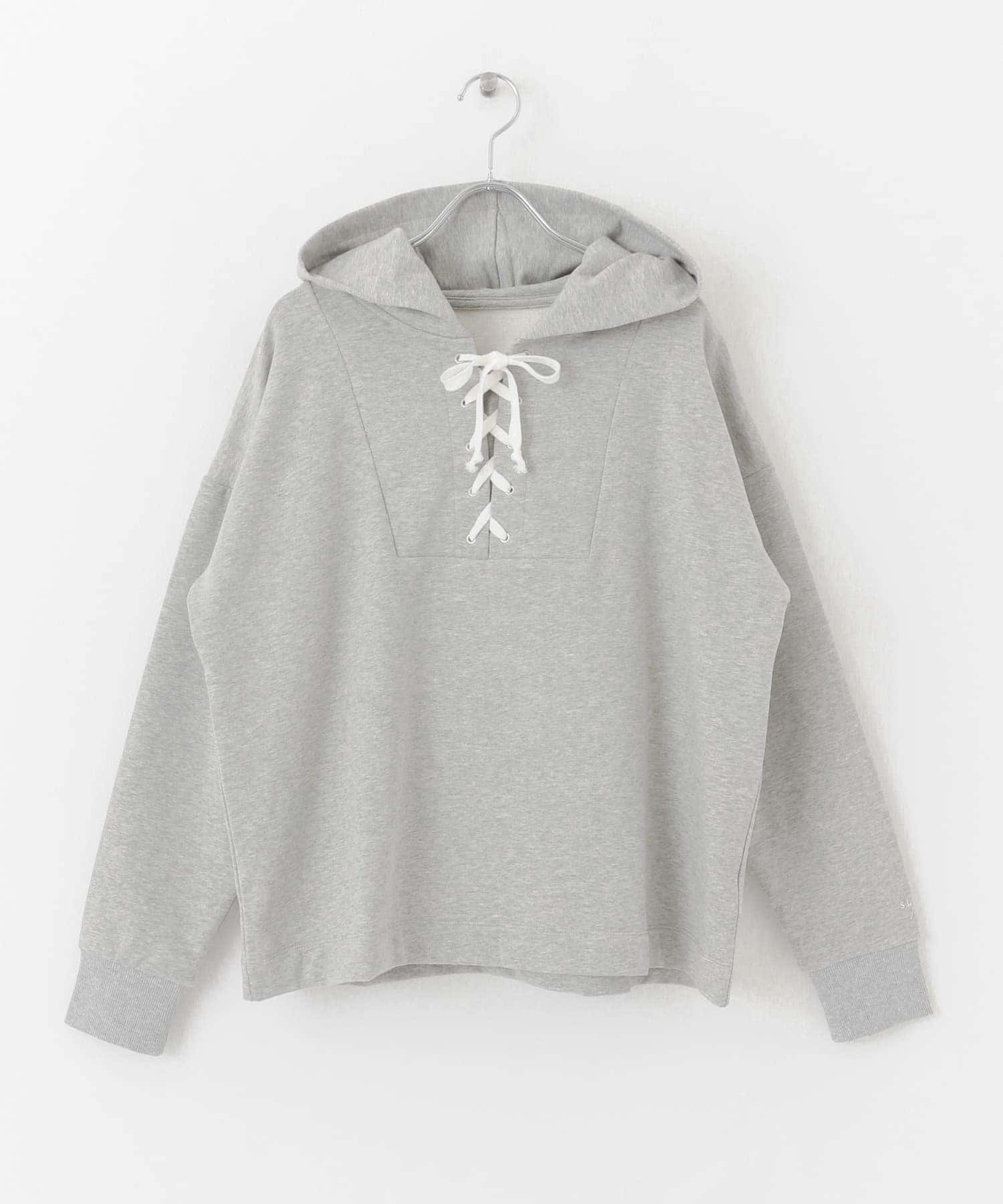 SLAB Lace up Hoodie 杢グレー FREE