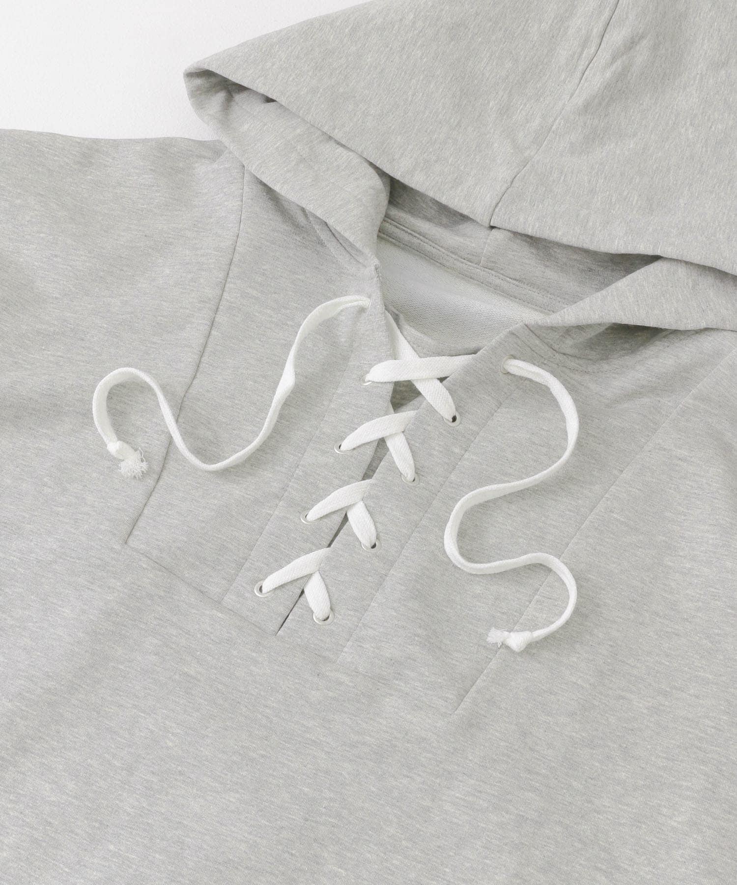SLAB Lace up Hoodie 杢グレー FREE