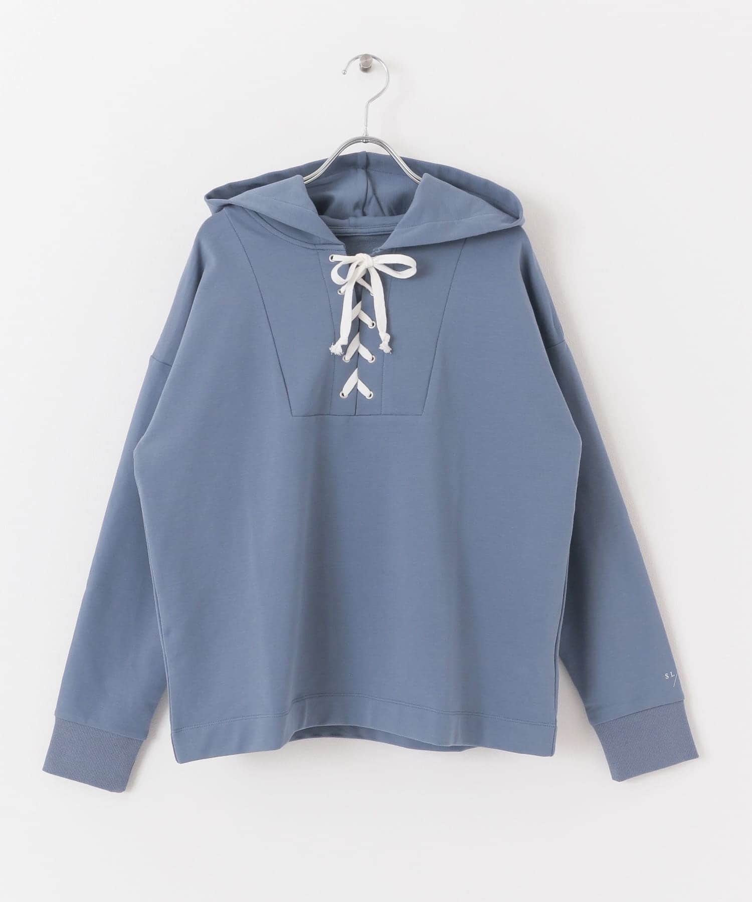 SLAB Lace up Hoodie ブルー FREE