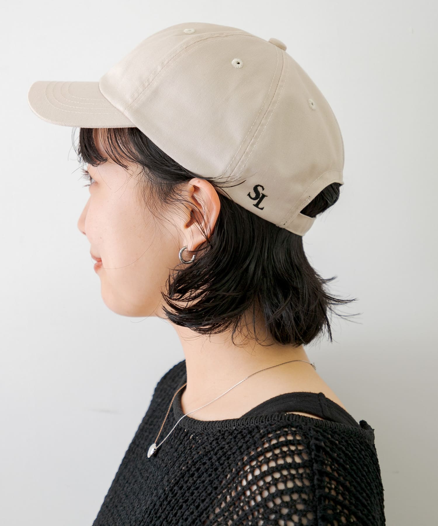 ツイルショートキャップ ベージュ one