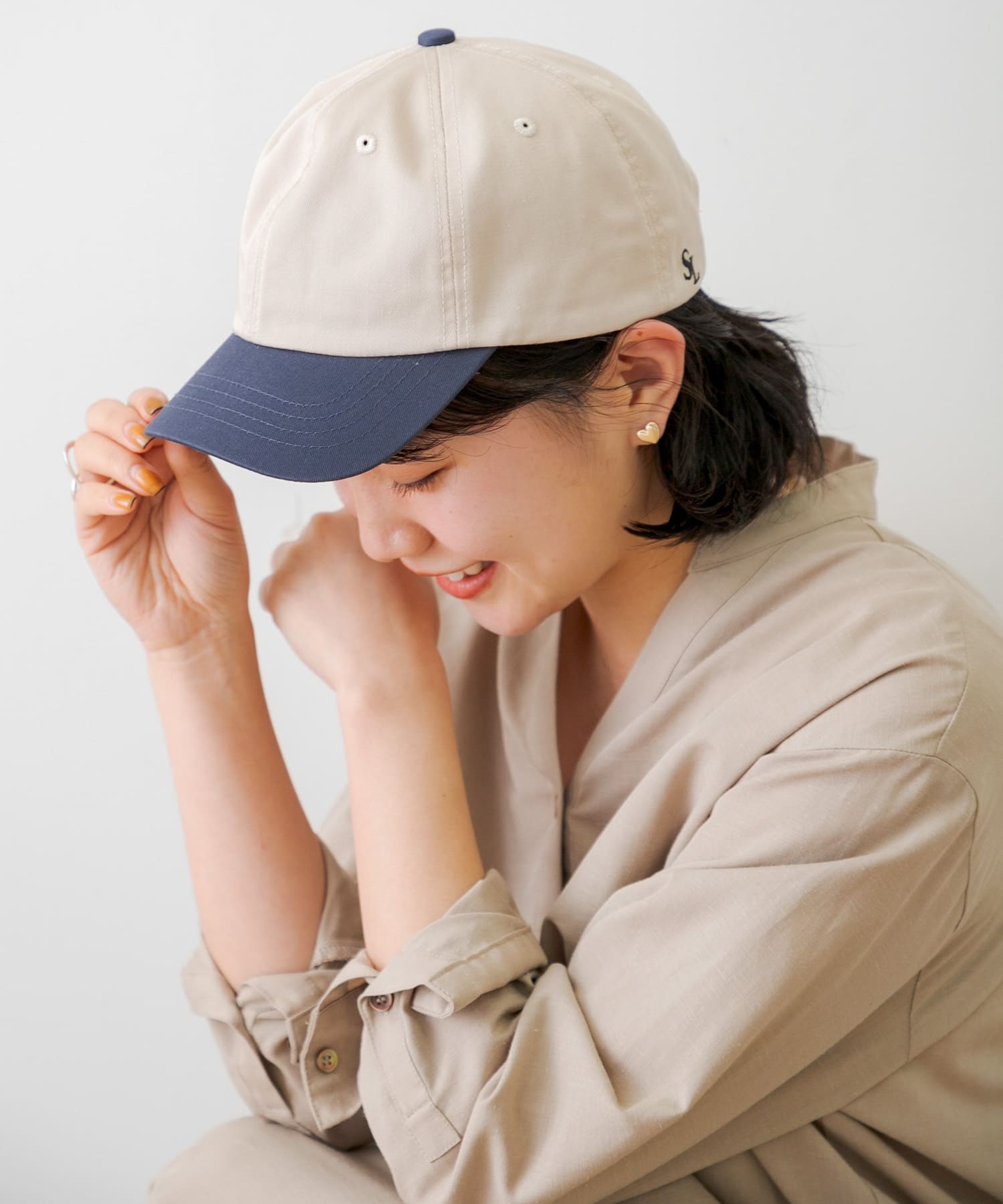 ツイルショートキャップ ECR×NVY one