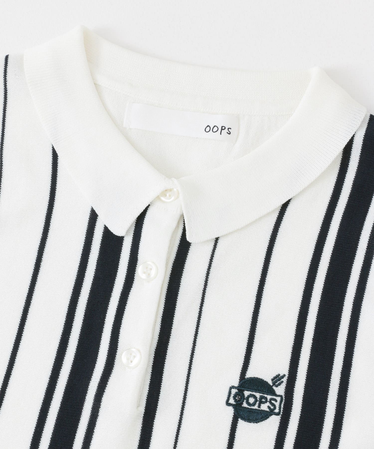 OOPS ストライプ半袖ポロシャツ(FREE WHT×NAVY): トップス｜URBAN