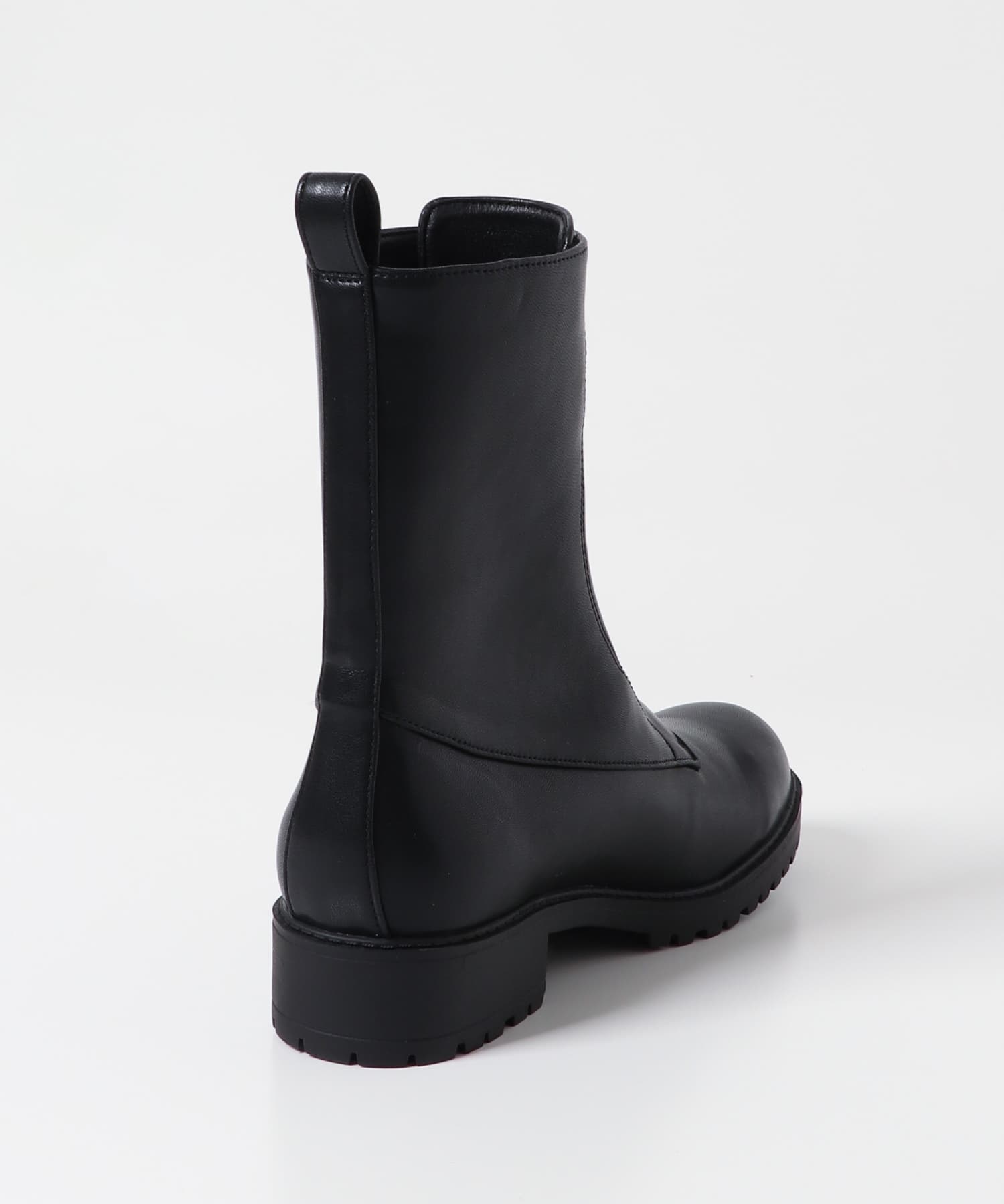 AuieF フロントZIPショートブーツ　ブラック　36 フロントジップショートブーツ(36 ブラック): シューズ｜URBAN