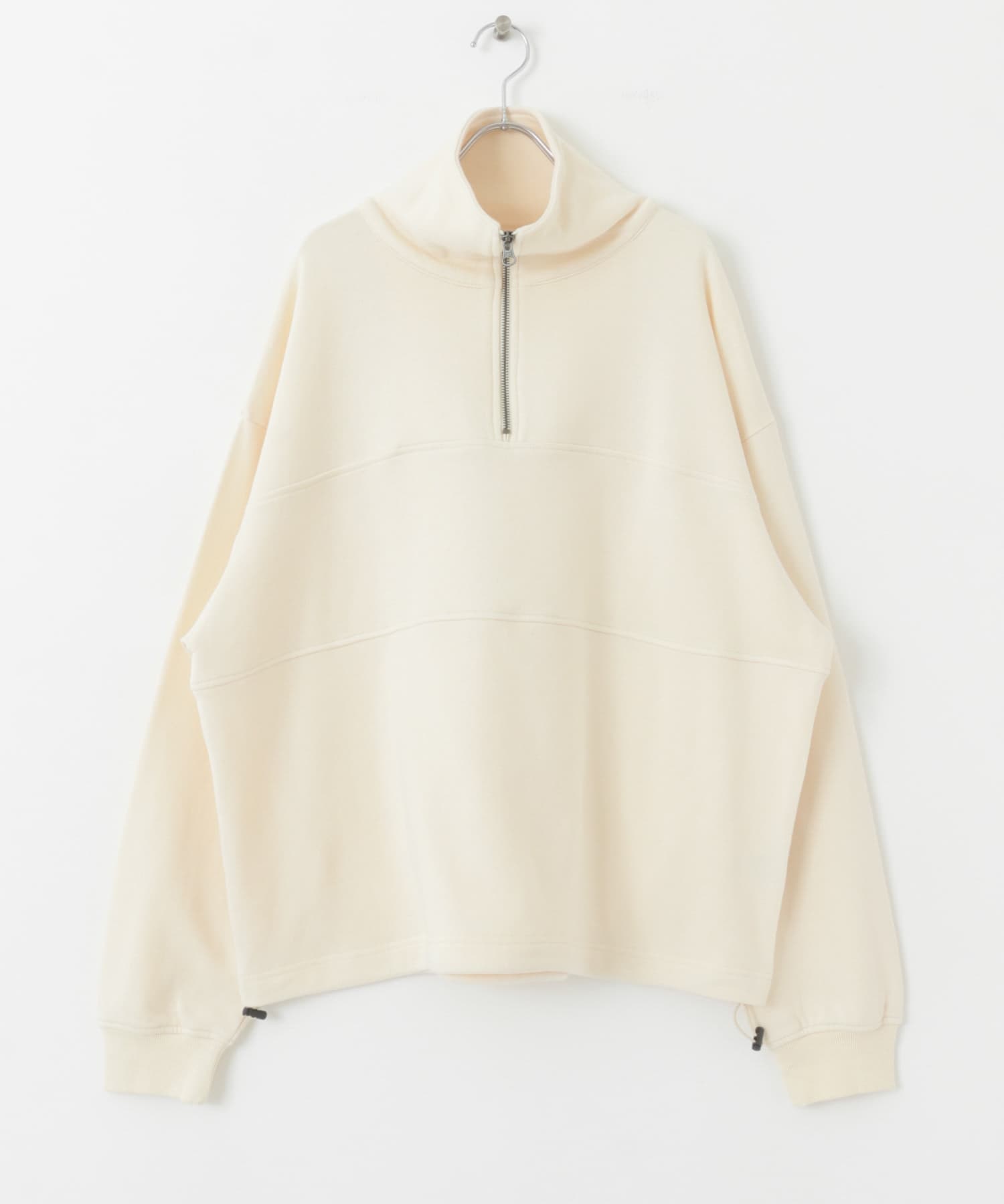 ハーフジップスウェットプルオーバー