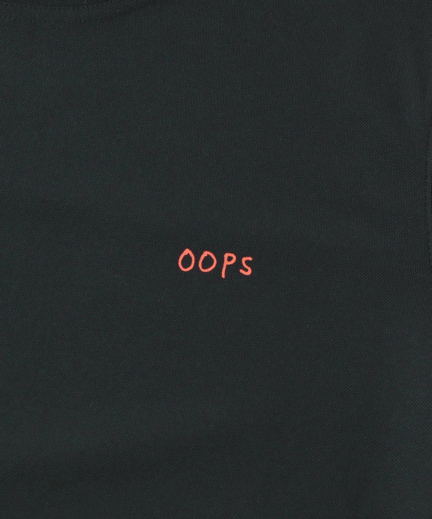 OOPS　ロングスリーブモックネックTシャツ BLK×ORG FREE