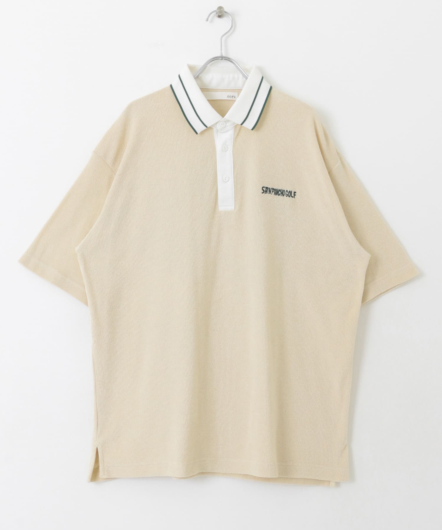 OOPS×RYUAMBEコラボポロTシャツ ベージュ M