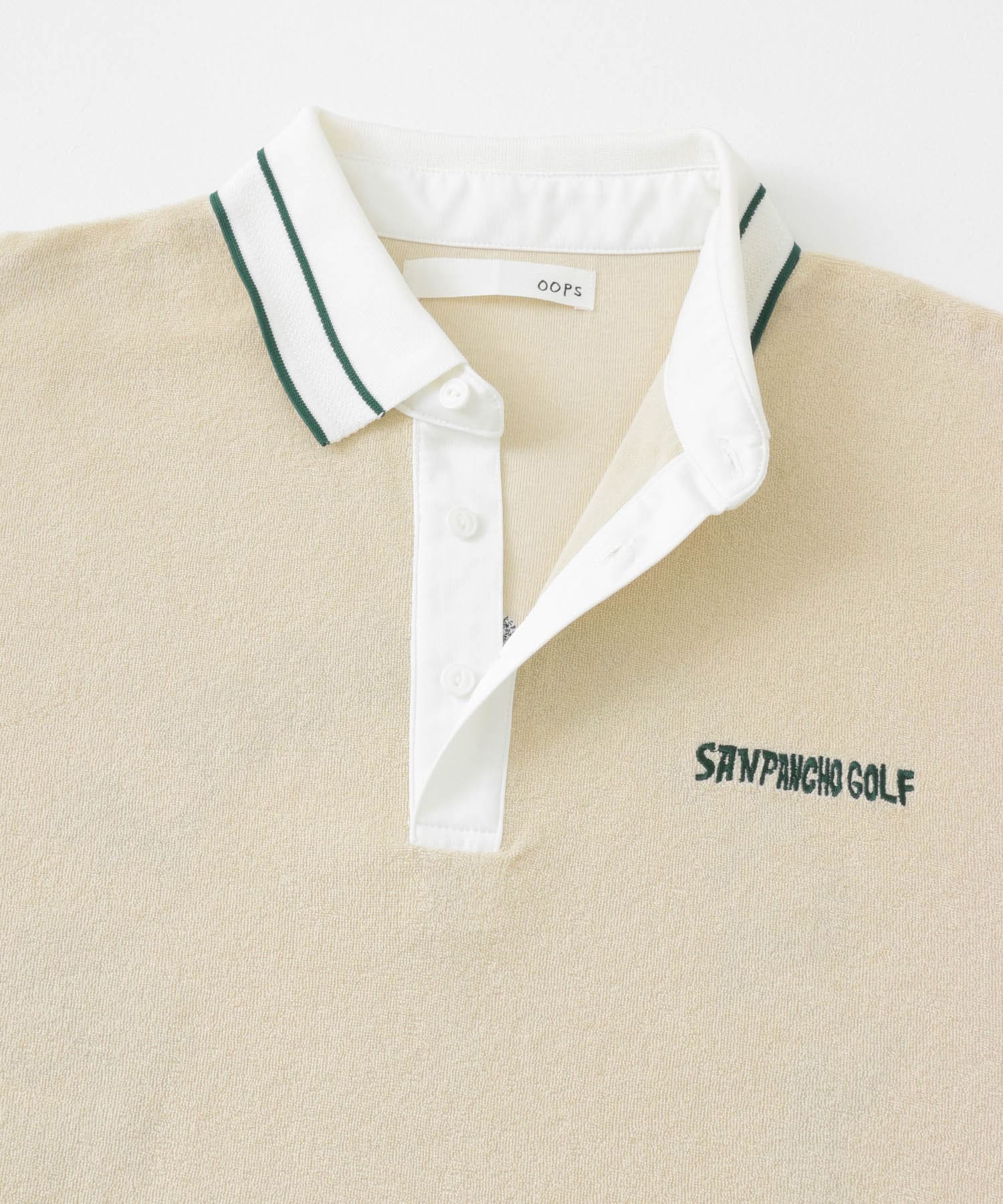 OOPS×RYUAMBEコラボポロTシャツ ベージュ M