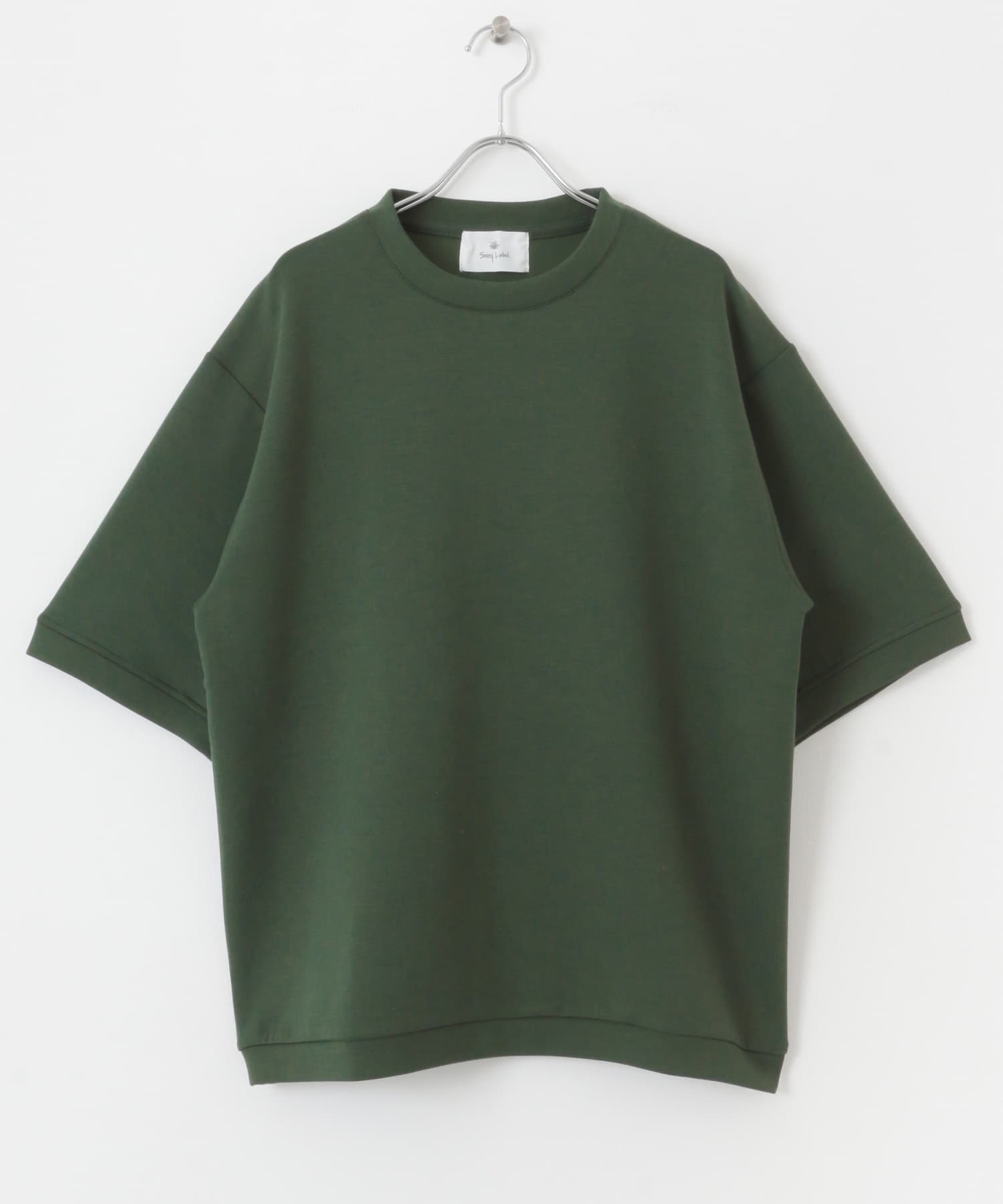 シルキーダンボールニットTシャツ グリーン M