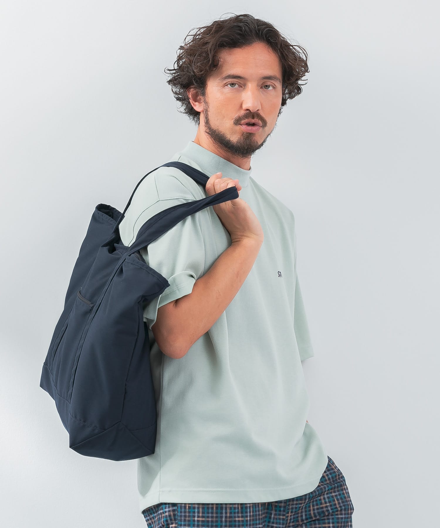OOPS　トートバッグ NAVY one