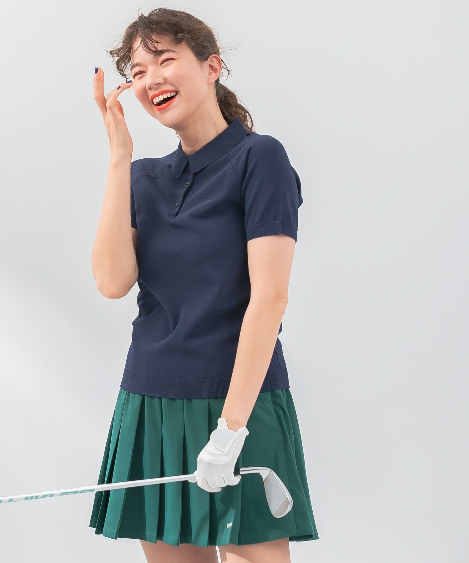 OOPS 半袖ラグランニットポロシャツ(FREE グリーン): トップス｜URBAN