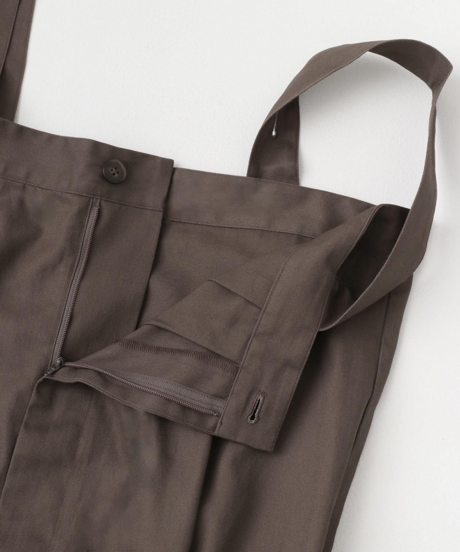 ハイウエストタックサロペット ブラウン FREE