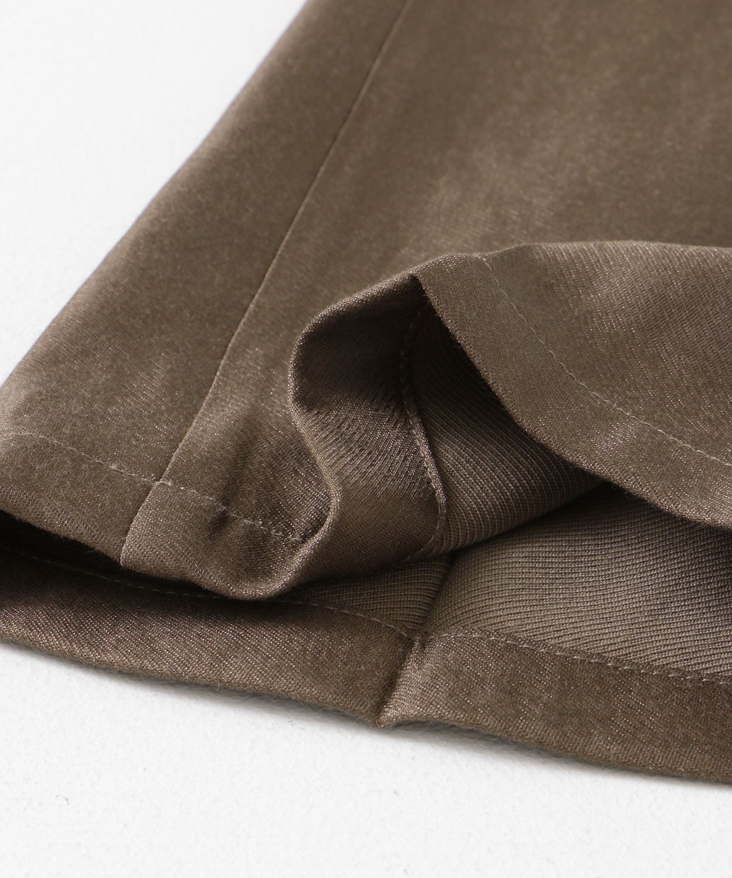 シャイニーツイルサテンパンツ ブラウン 36