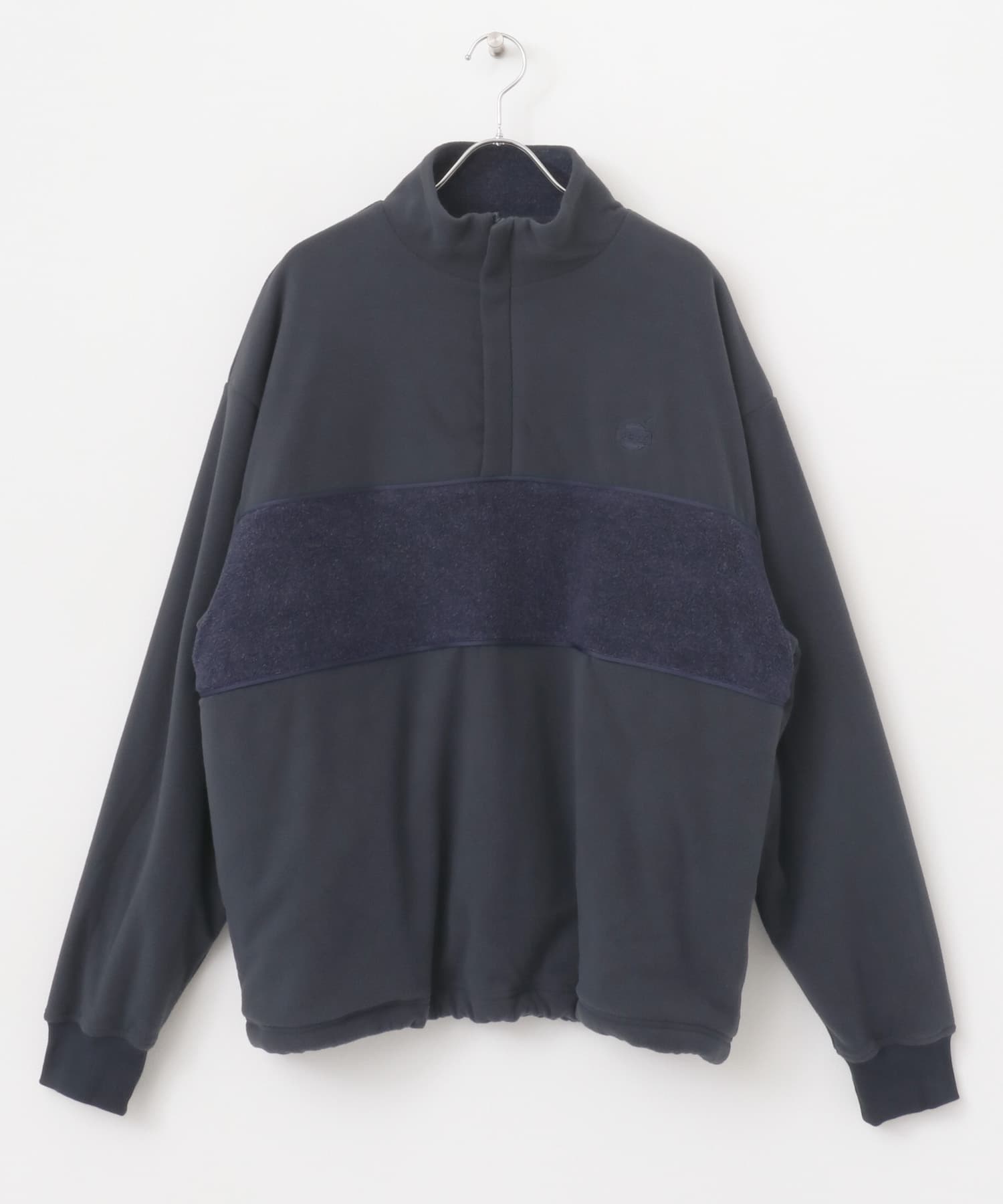 OOPS　マイクロフリースハーフジップ NAVY M