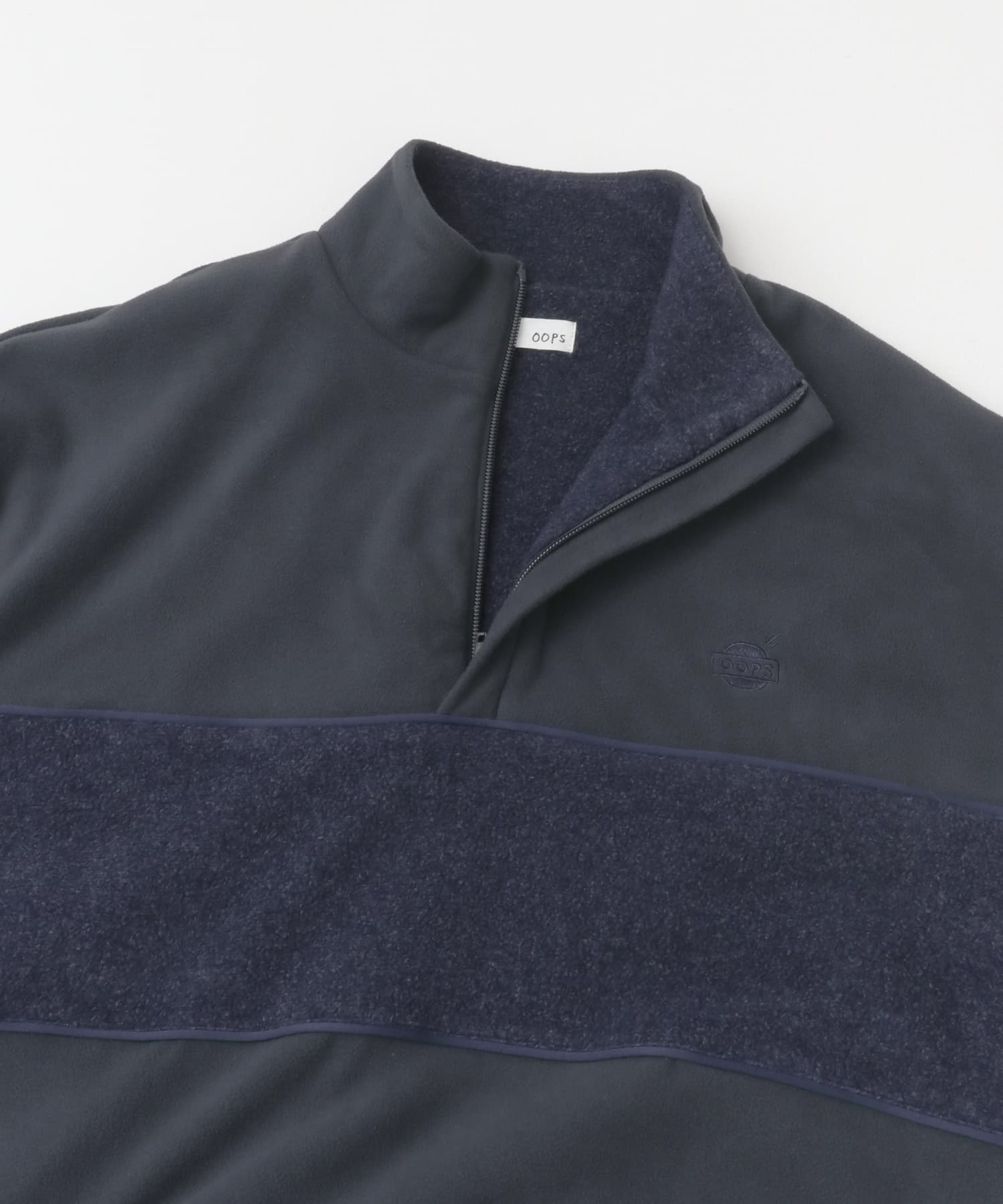 OOPS　マイクロフリースハーフジップ NAVY M