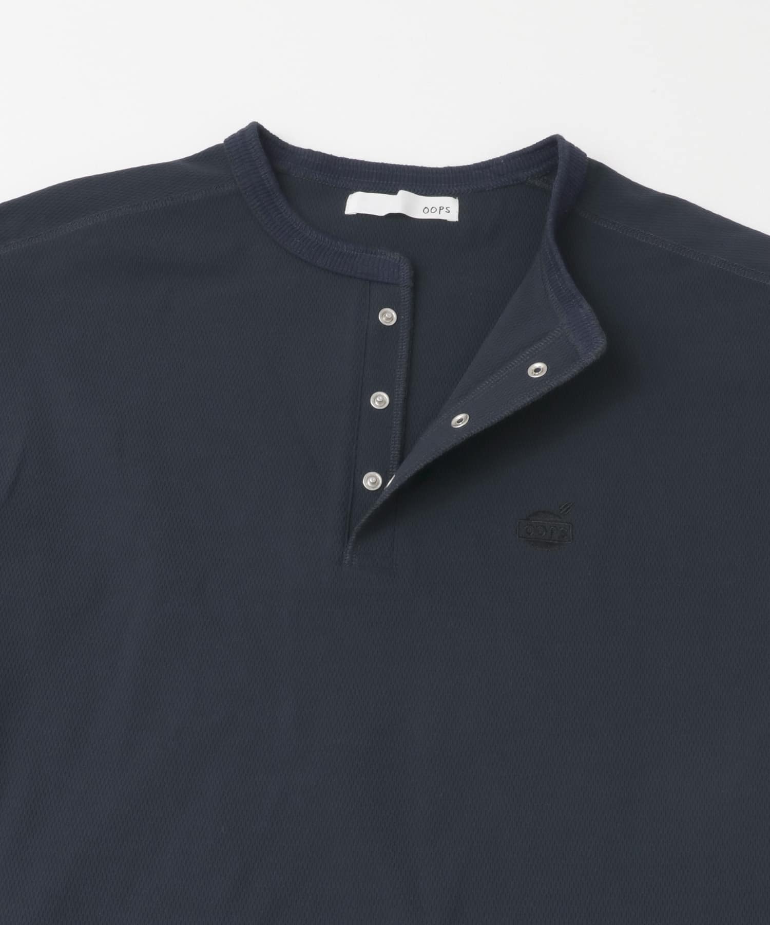 OOPS　サーマルヘンリーネックプルオーバー NAVY M