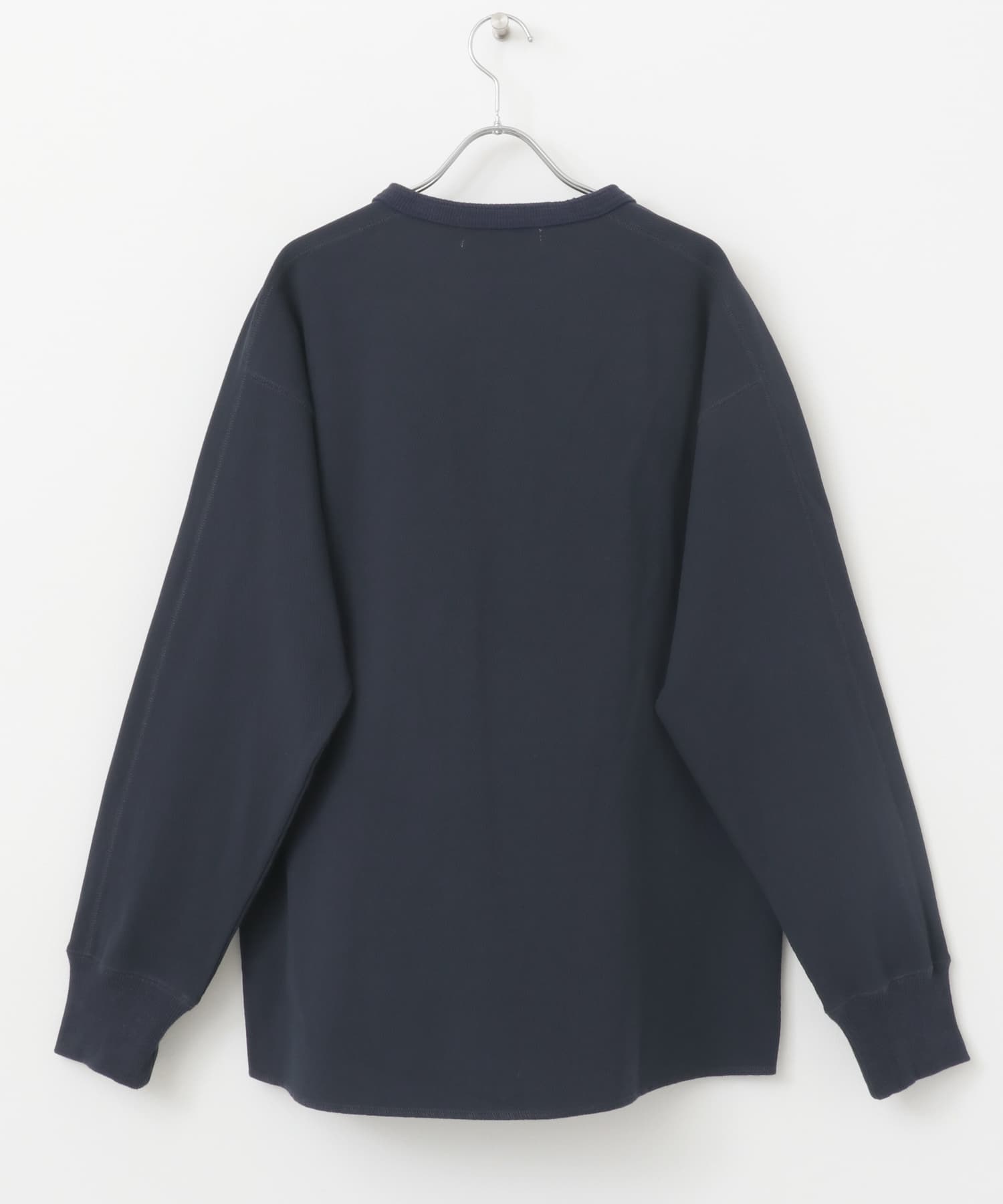 OOPS　サーマルヘンリーネックプルオーバー NAVY M