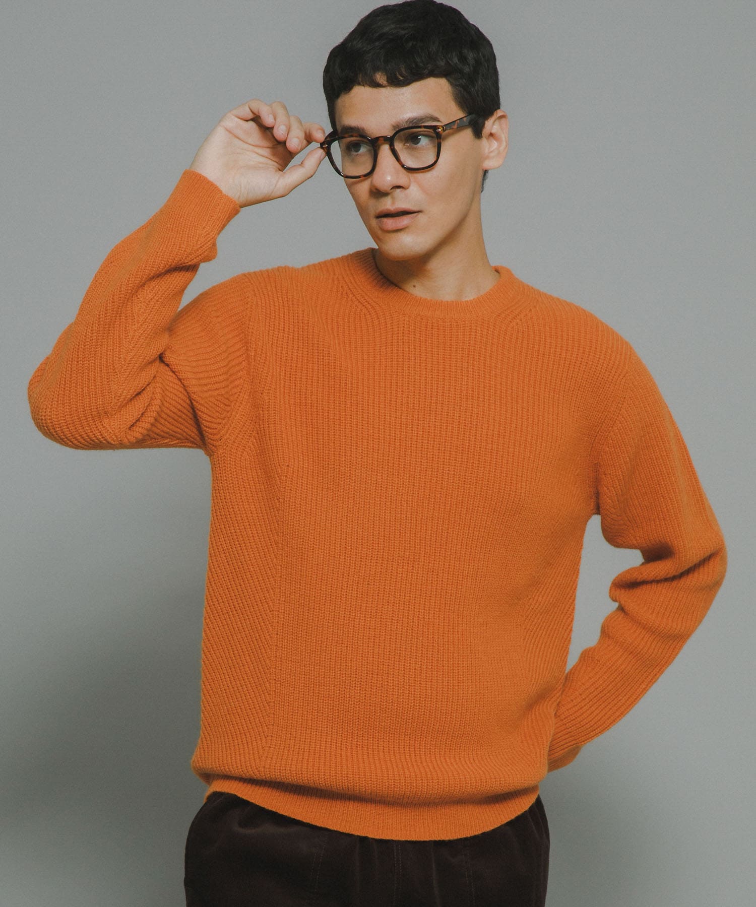 ウォッシャブルウール混ニットプルオーバー