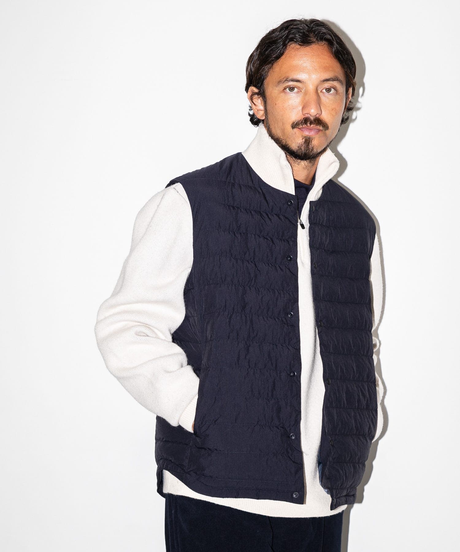 OOPS　インナー中綿ベスト NAVY M