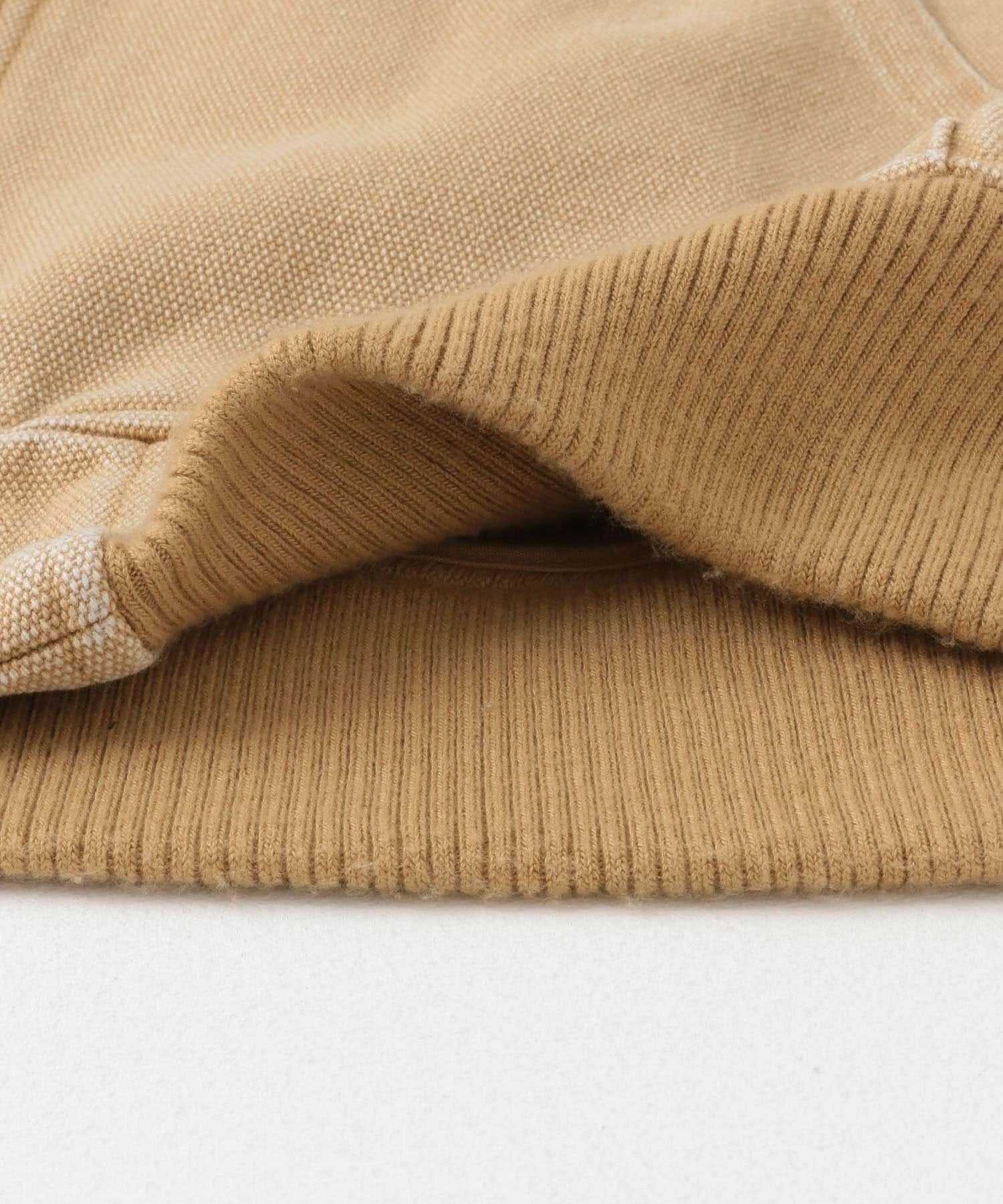 ダックフーデッドショートブルゾン キャメル M