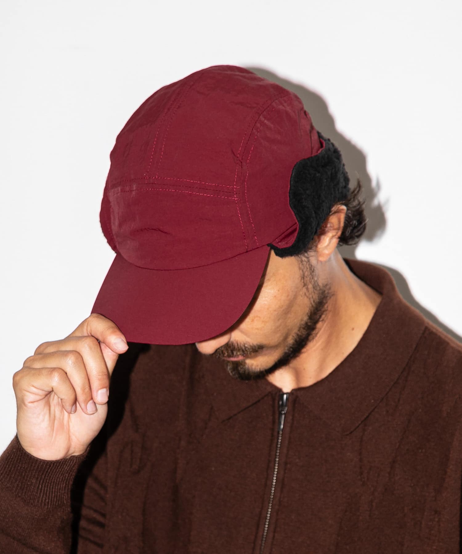 OOPS　イヤーフラップボアキャップ BURGUNDY one