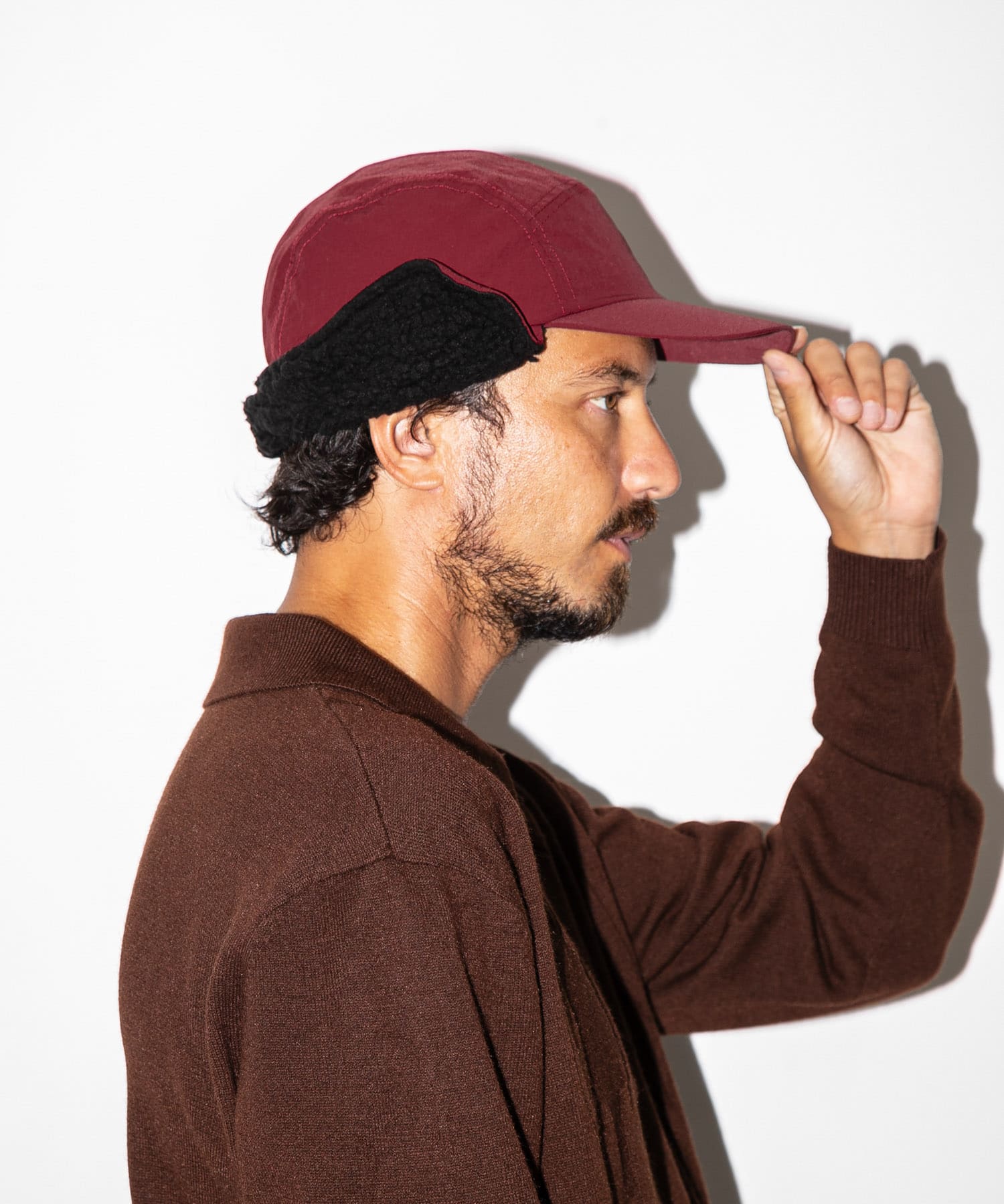 OOPS　イヤーフラップボアキャップ BURGUNDY one