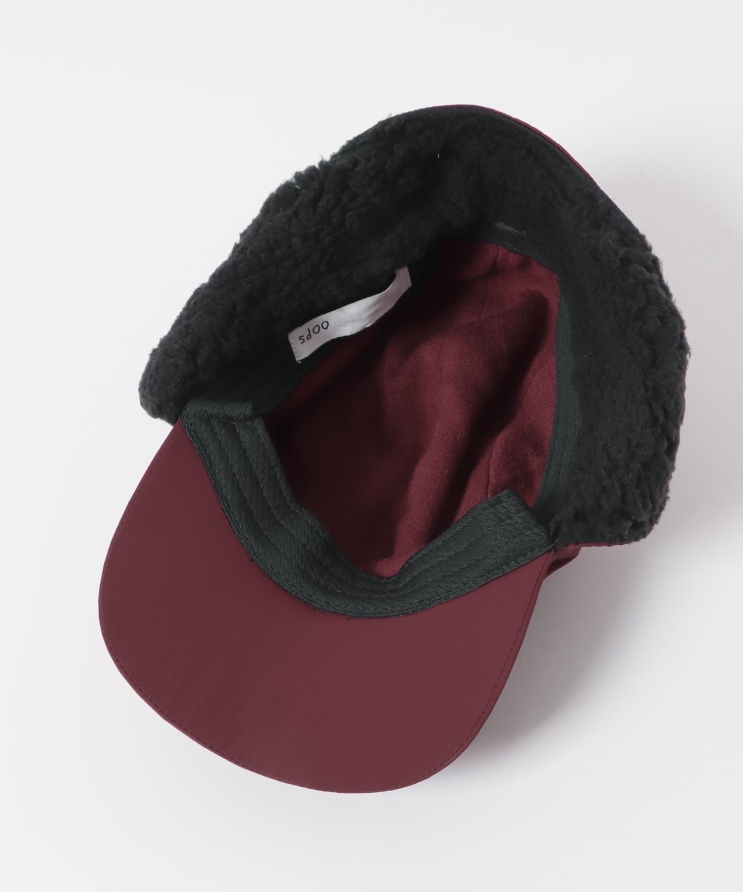 OOPS　イヤーフラップボアキャップ BURGUNDY one