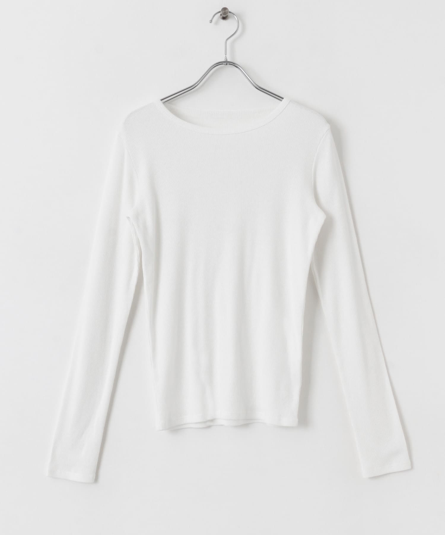 『UR TECH』蓄熱ベーシックロングTシャツ オフホワイト FREE