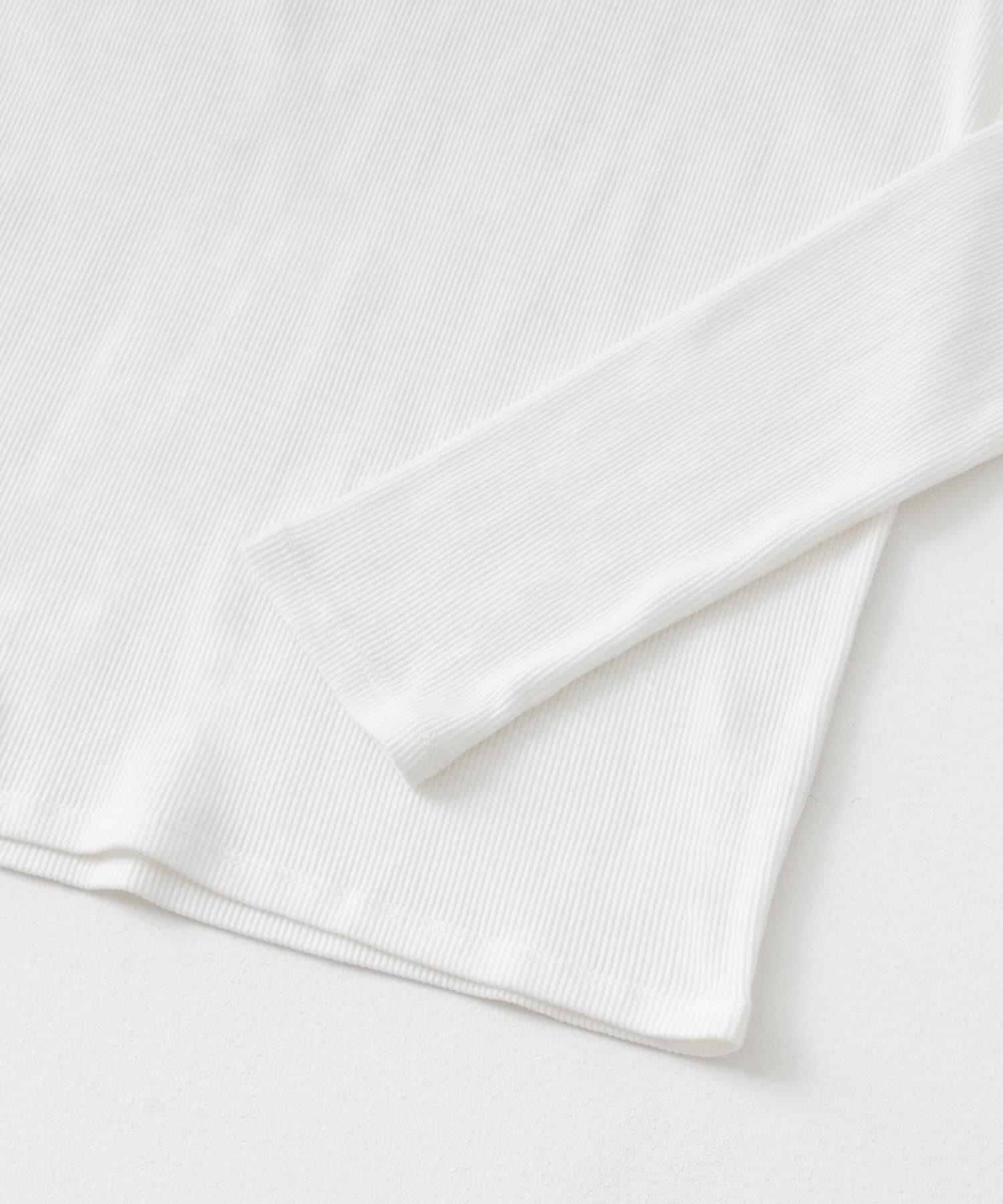 『UR TECH』蓄熱ベーシックロングTシャツ オフホワイト FREE