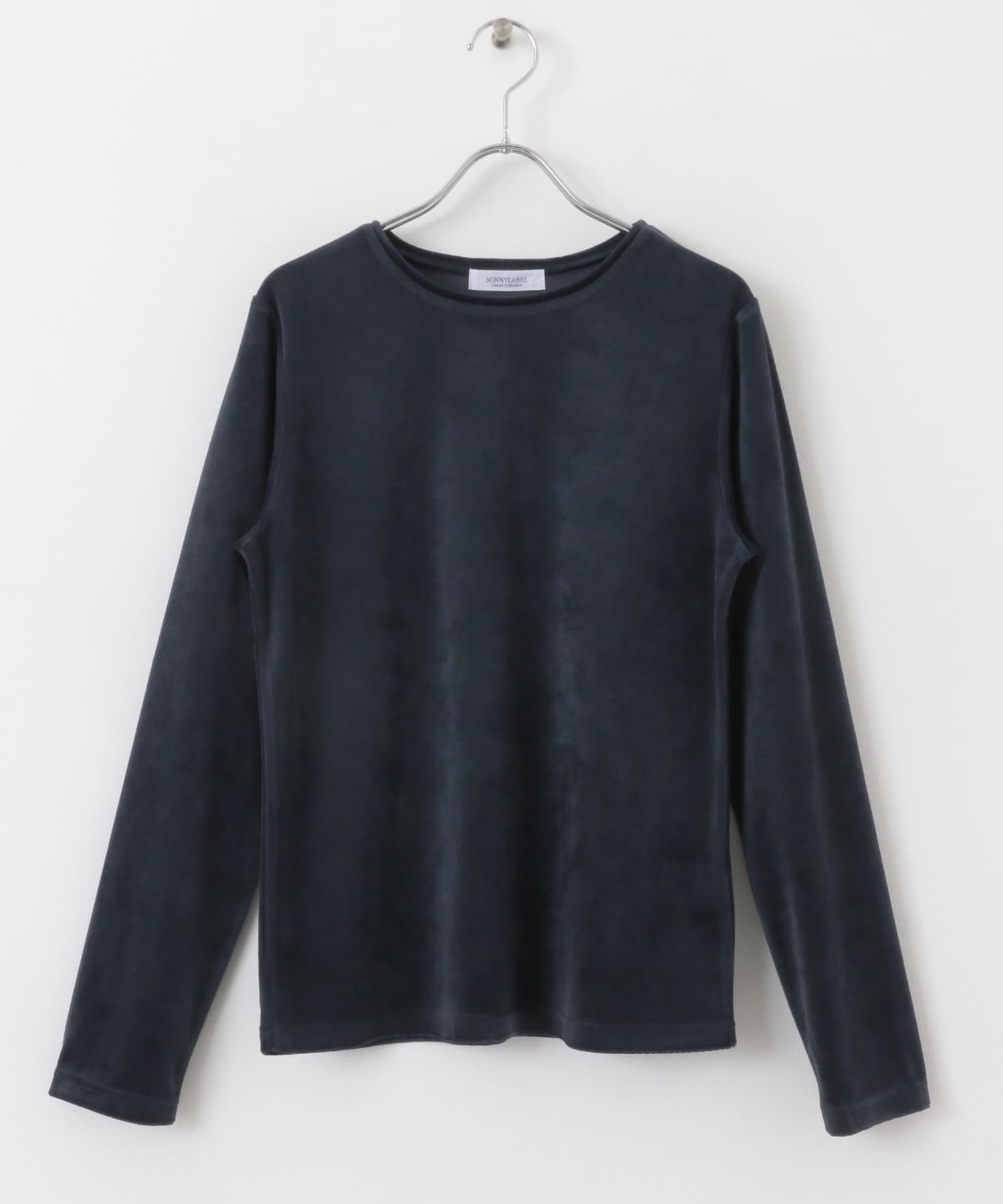 『UR TECH』ベロアロングスリーブTシャツ ネイビー FREE