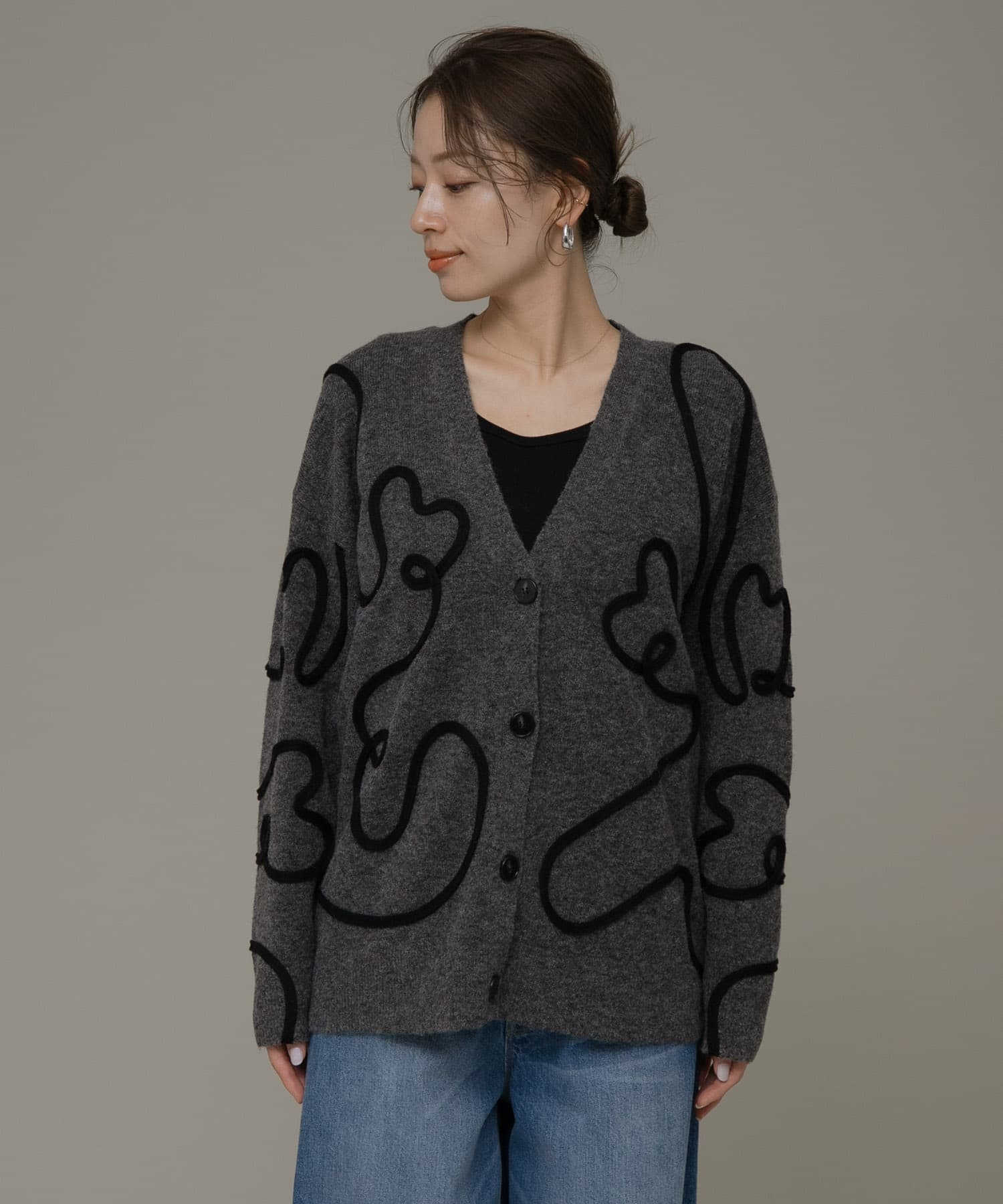 Setto × indigo label 刺し子ロングカーディガン(極美品) Setto × indigo label 刺し子ロングカーディガン(極美品) Setto
