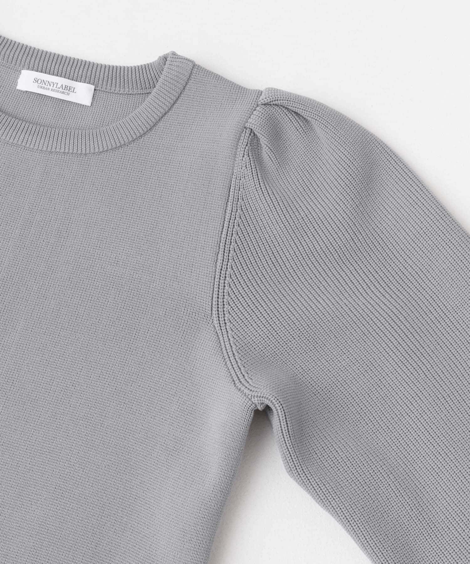 ボリュームスリーブニットプルオーバー グレー FREE