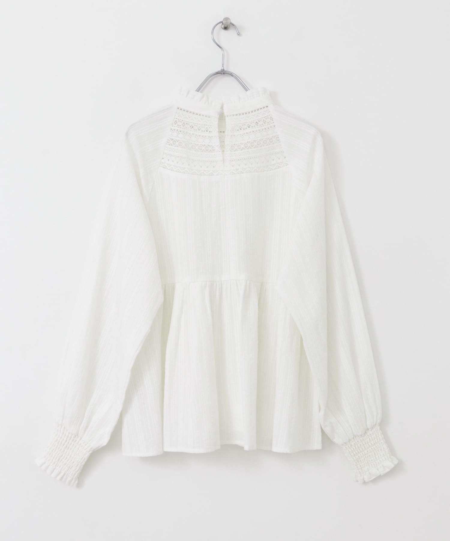 『WEB/一部店舗限定』NaokoTakayamaレースブラウス ホワイト FREE