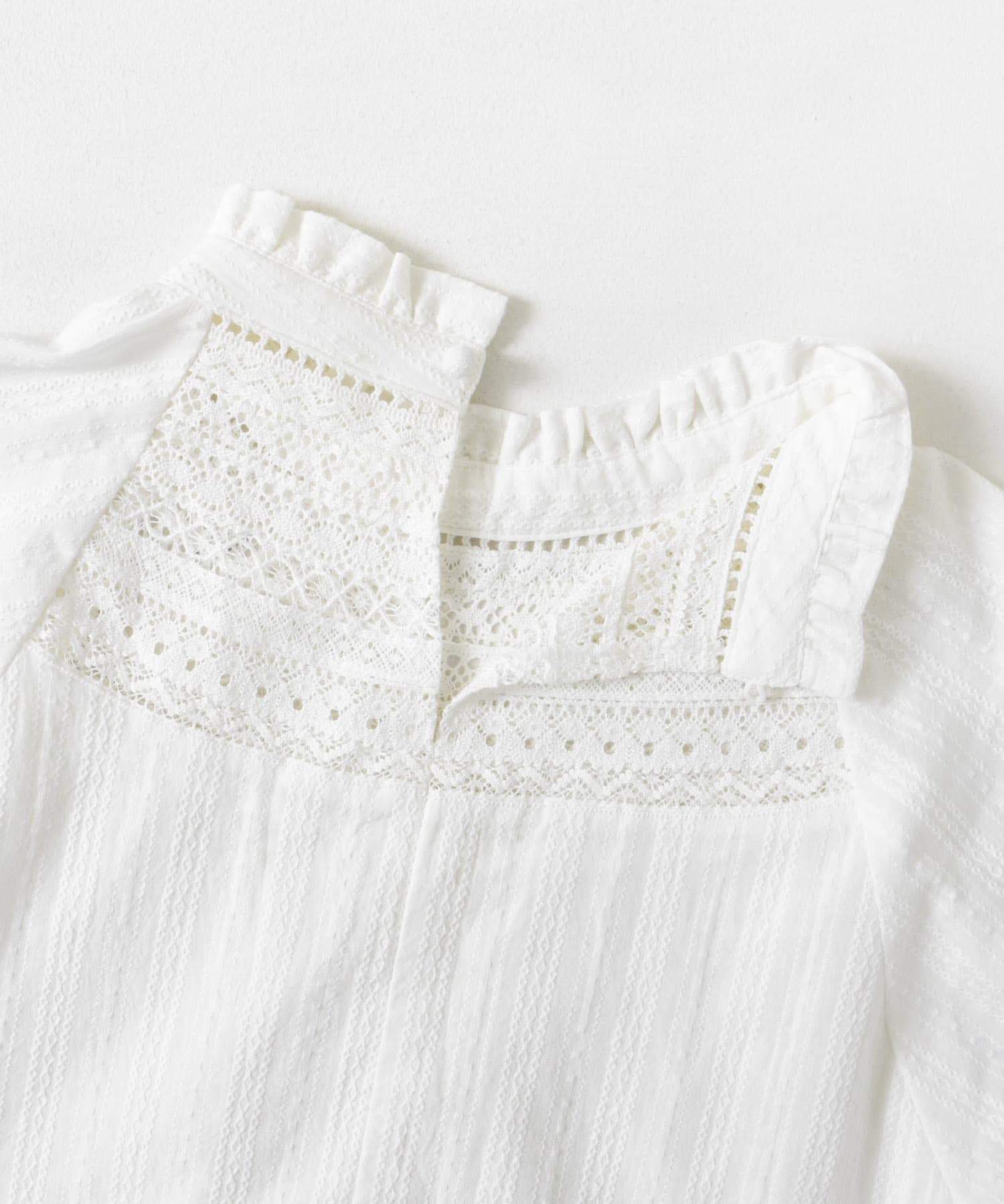 『WEB/一部店舗限定』NaokoTakayamaレースブラウス ホワイト FREE