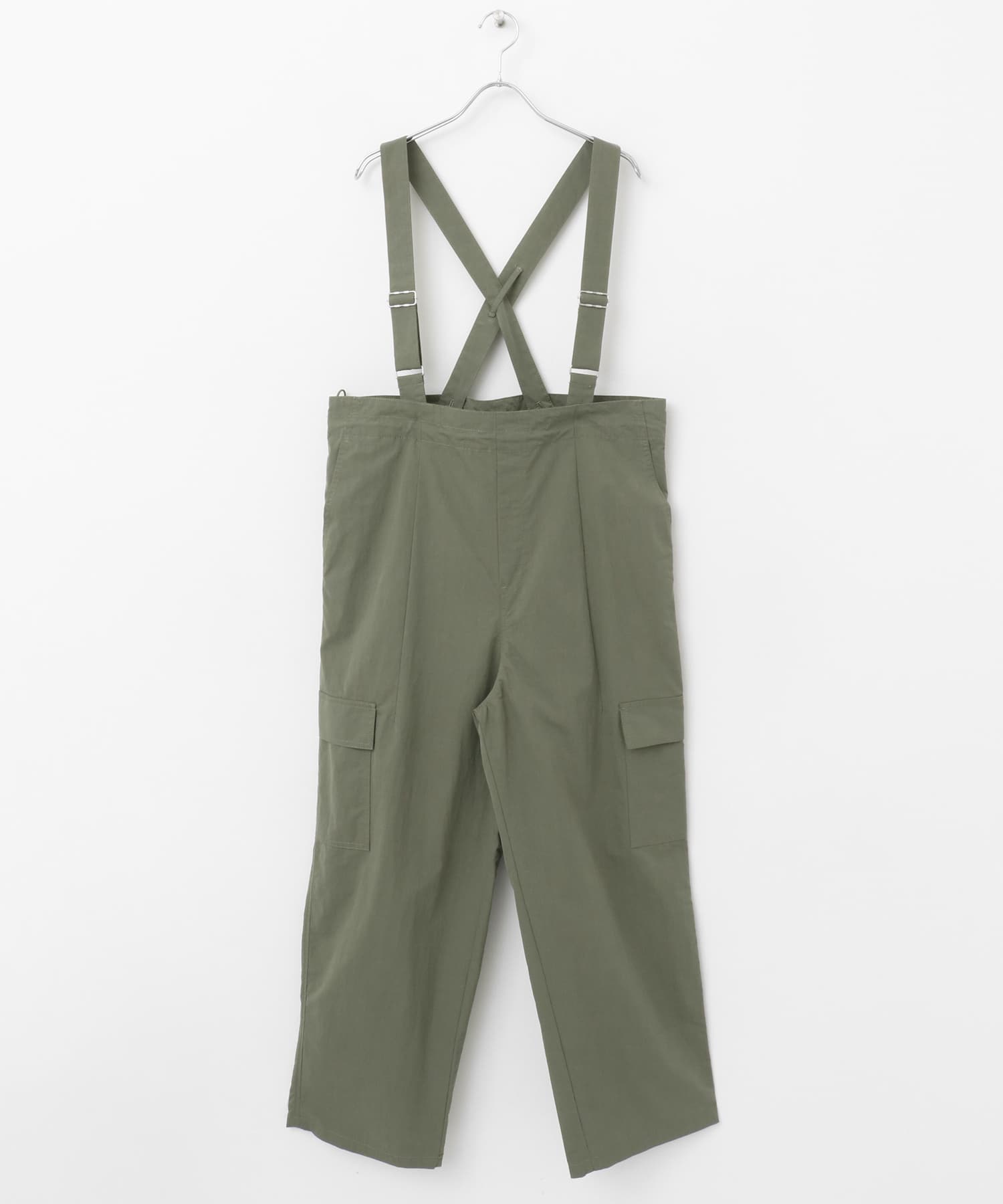 ミリタリー サスペンダー付き カーゴパンツ MILITARY 実物 USED オーストリア軍 ダブルニー カーゴパンツ