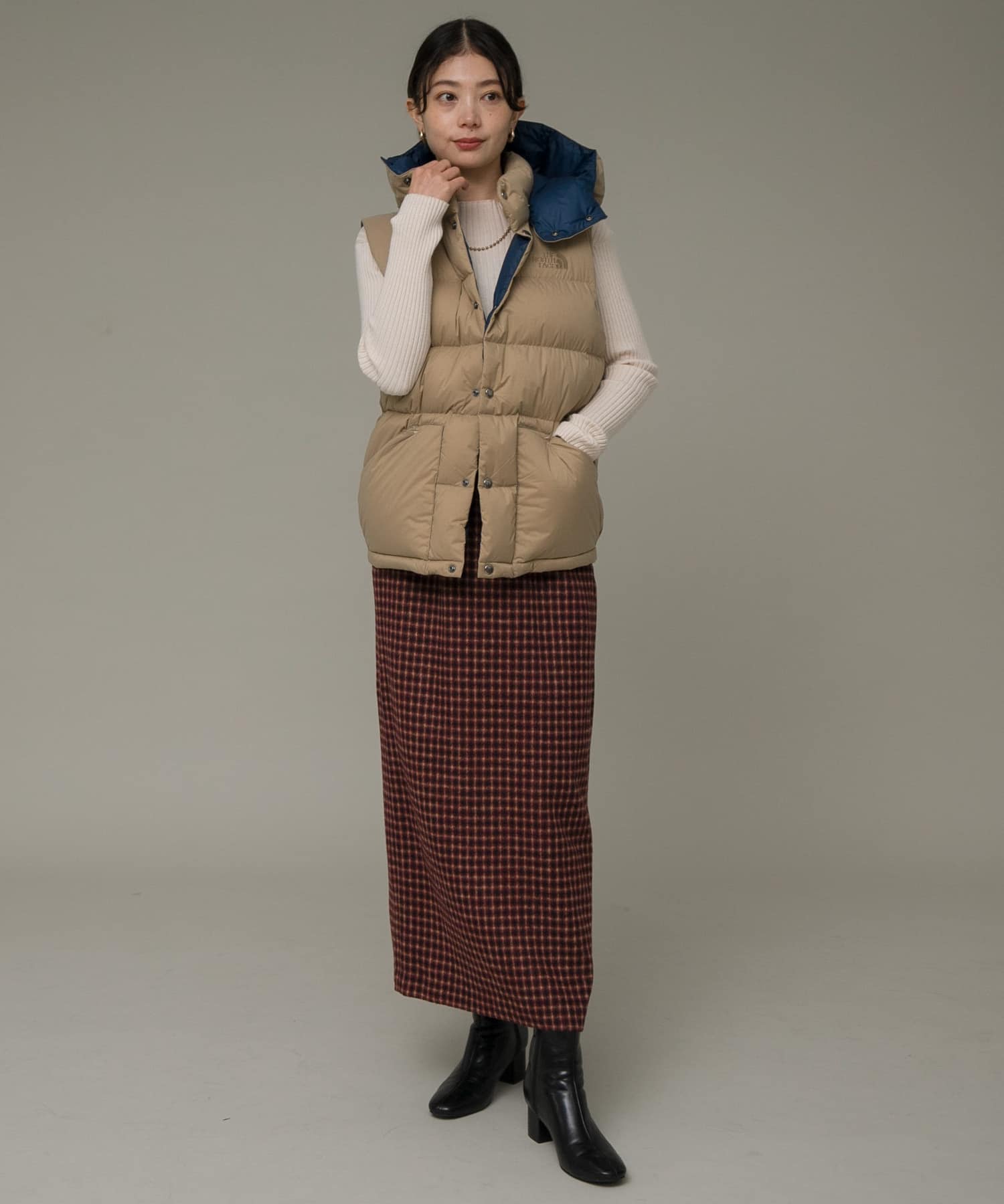 チェックIラインスカート(36 レッド系): スカート｜URBAN