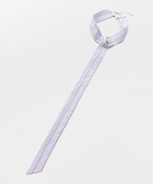 ストライプスカーフネックレス∴ ブルー系 one