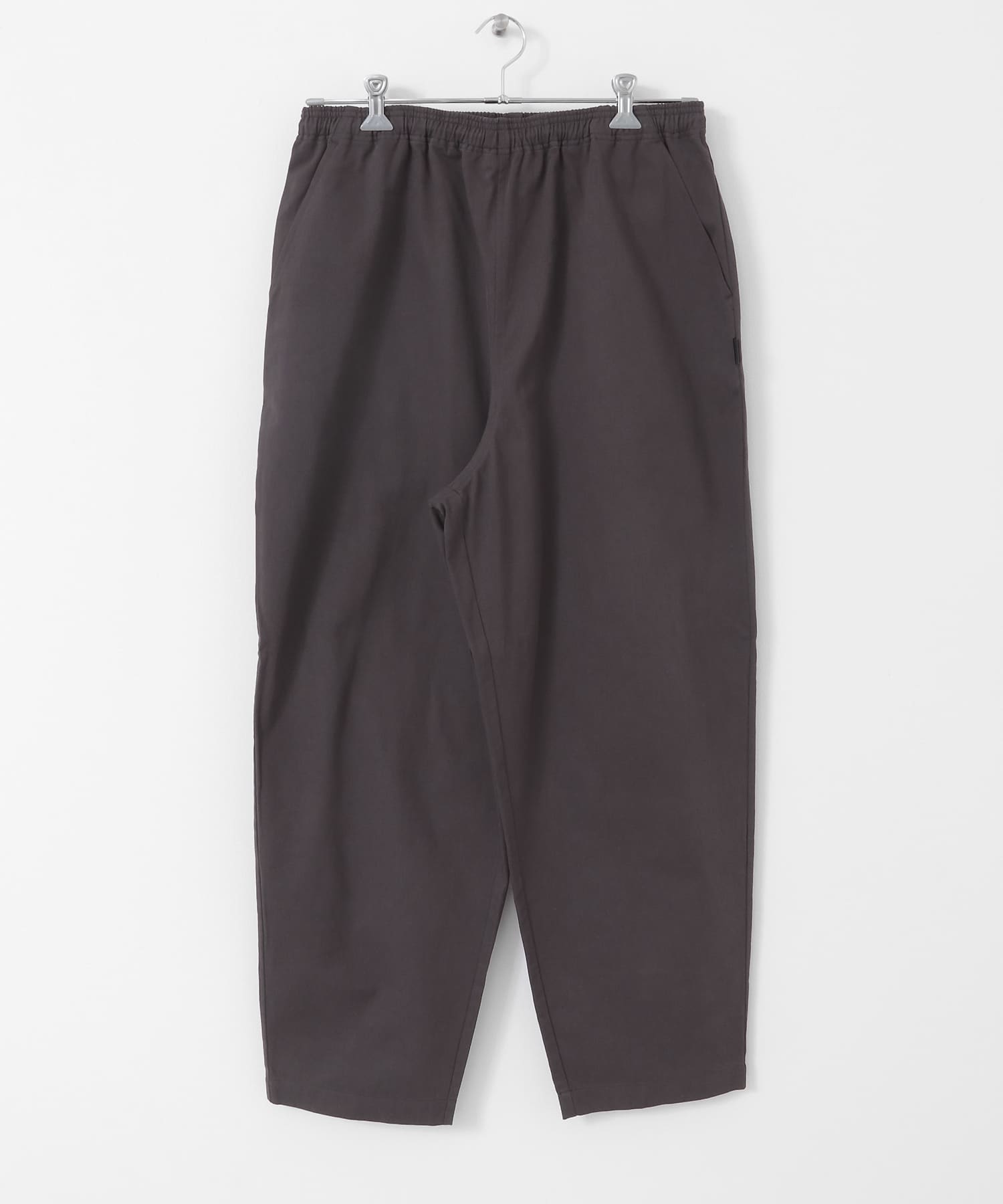 ベーシックワイドイージーチノパンツ チャコール S
