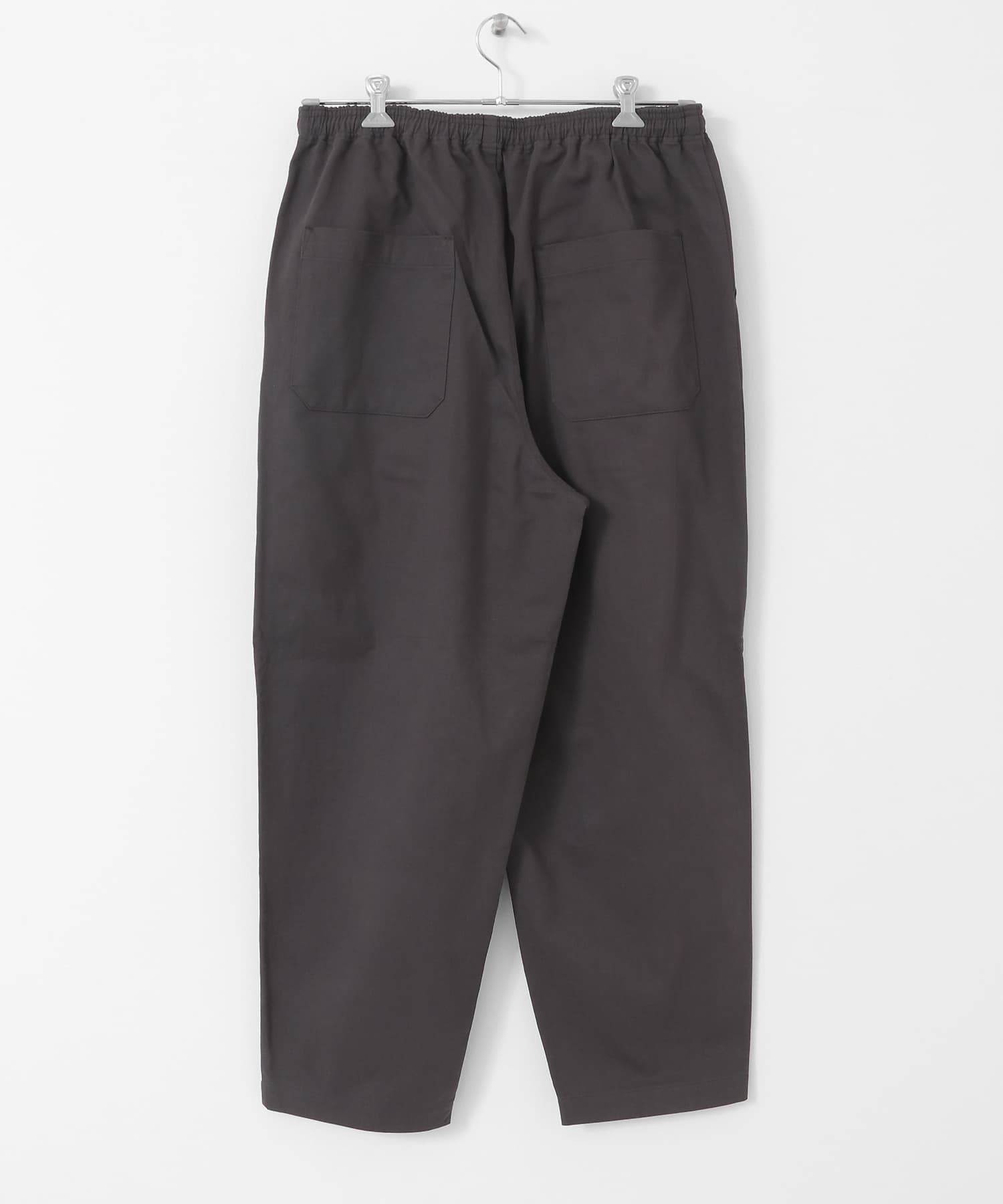 ベーシックワイドイージーチノパンツ チャコール S