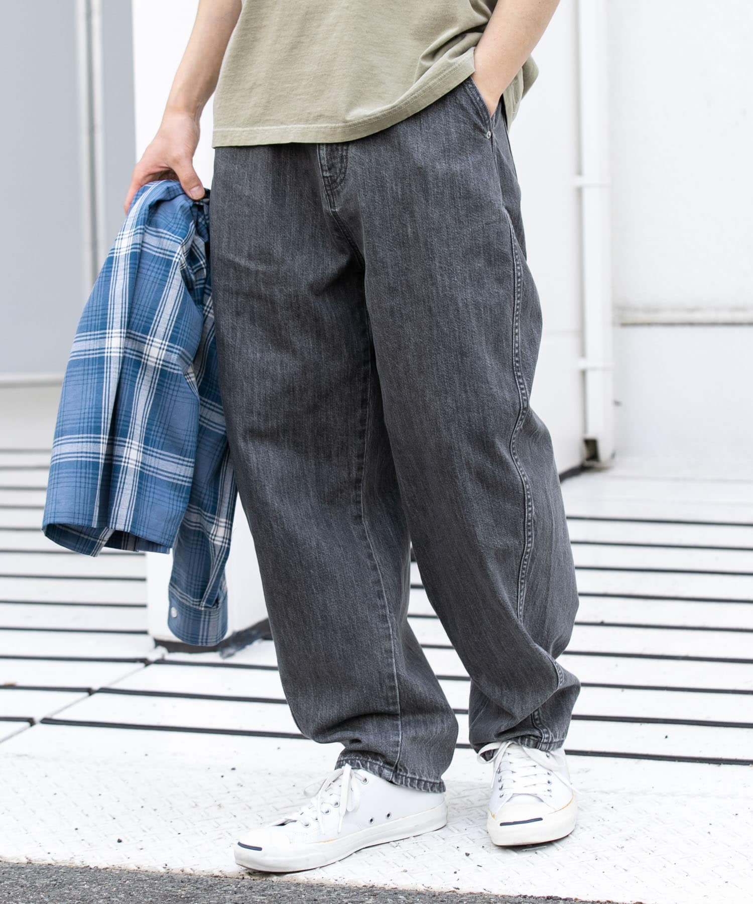 デニムバレルパンツ