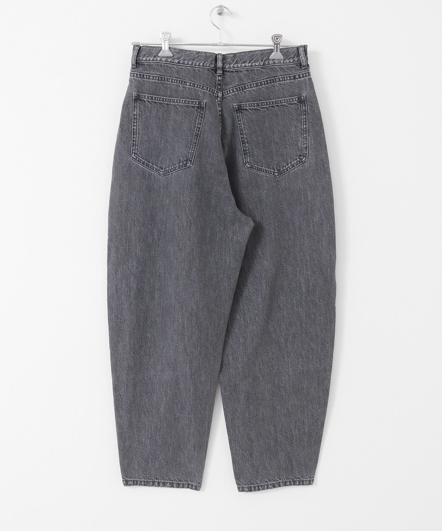 デニムバレルパンツ グレー M